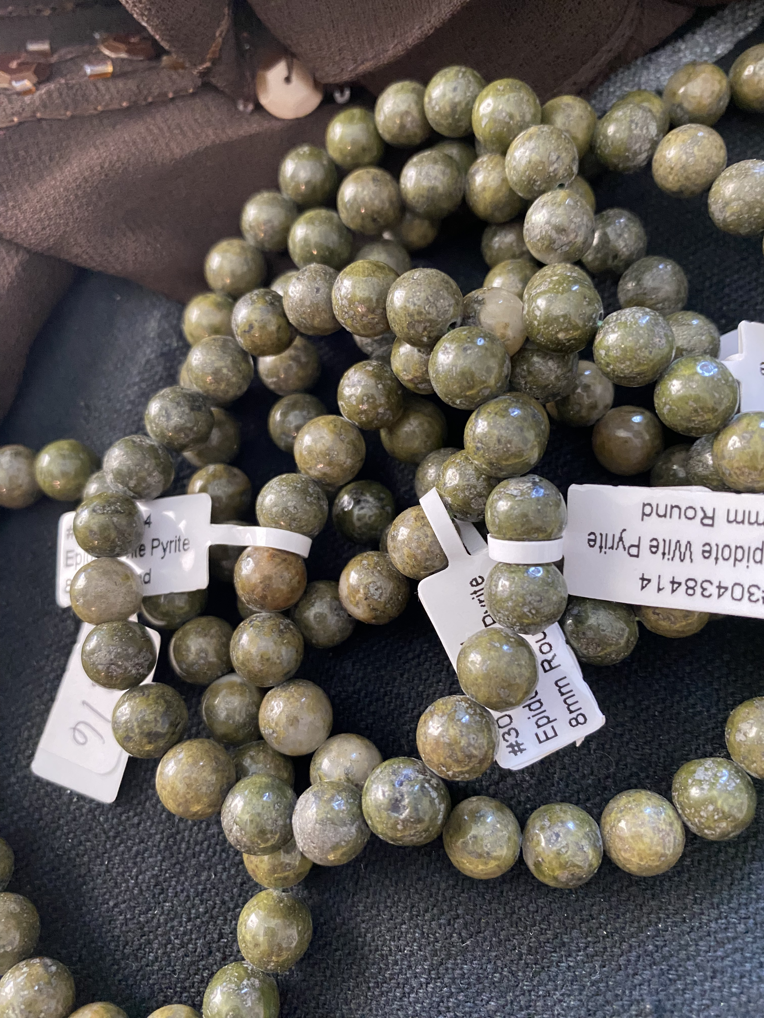 Epidote W/Pyrite Bracelet