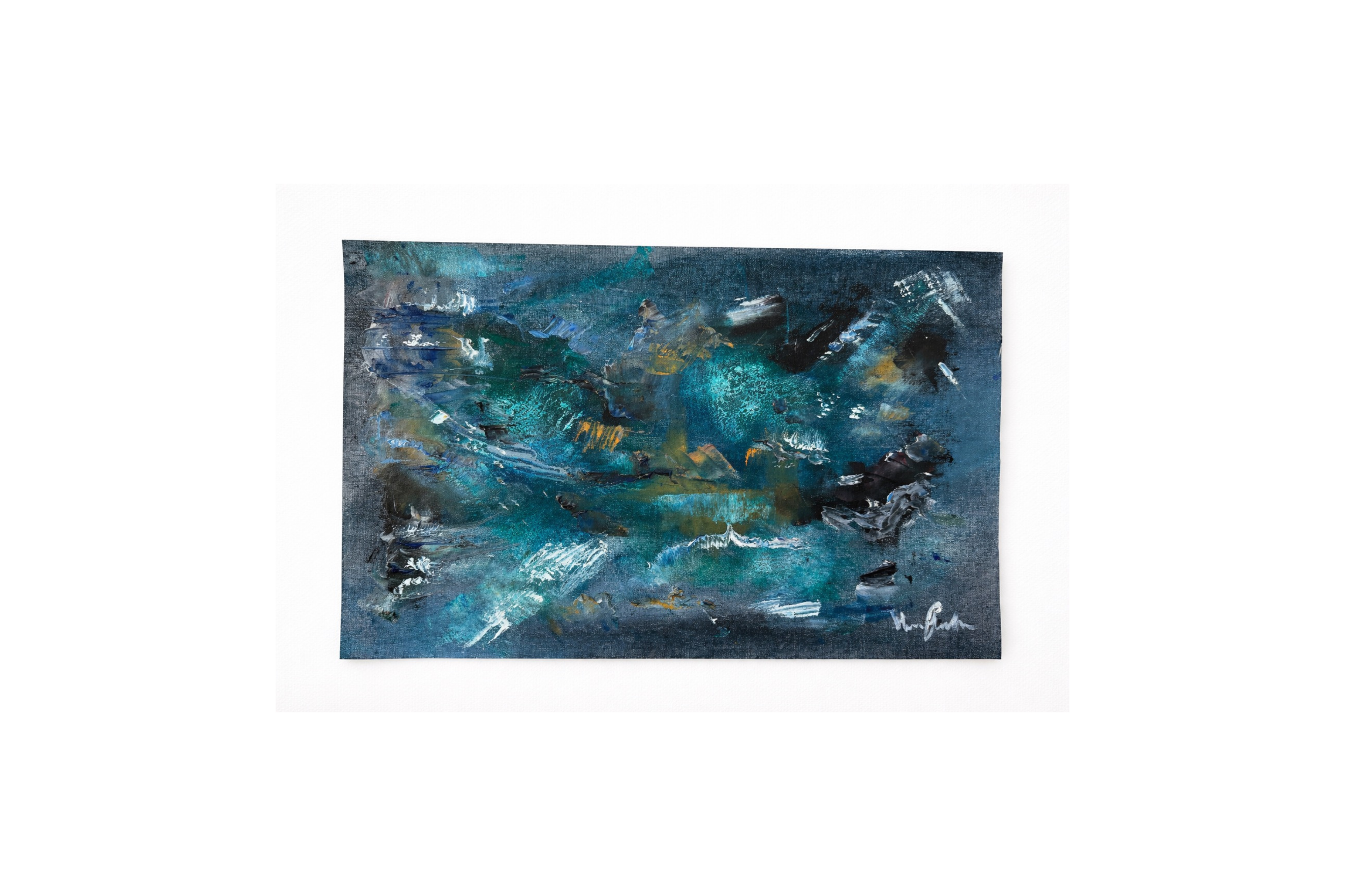 Echi Sotto la Superficie — Original Oil Painting (A3, 2026)