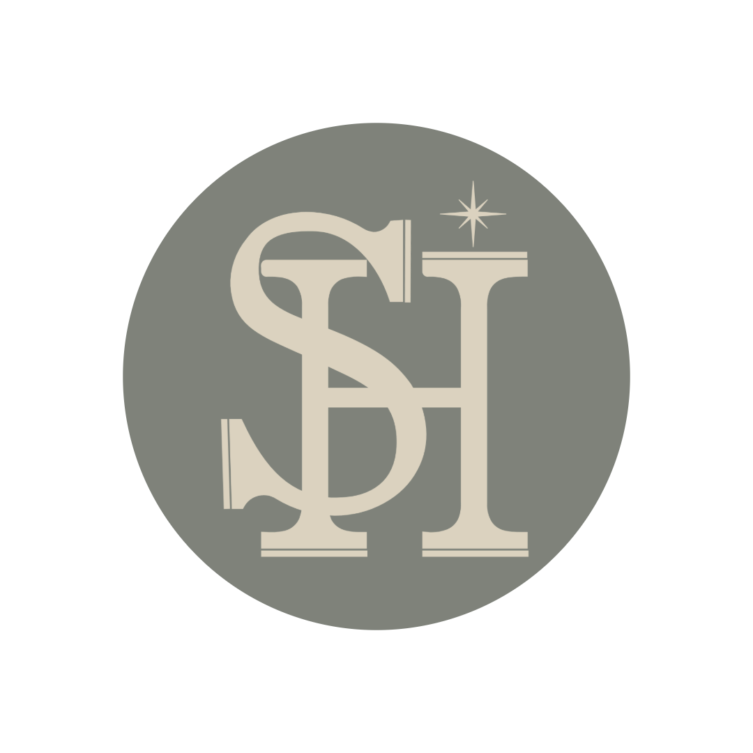 A logo with the letters S and H intertwined, featuring a star above the right side of the H, set against a dark circular background.