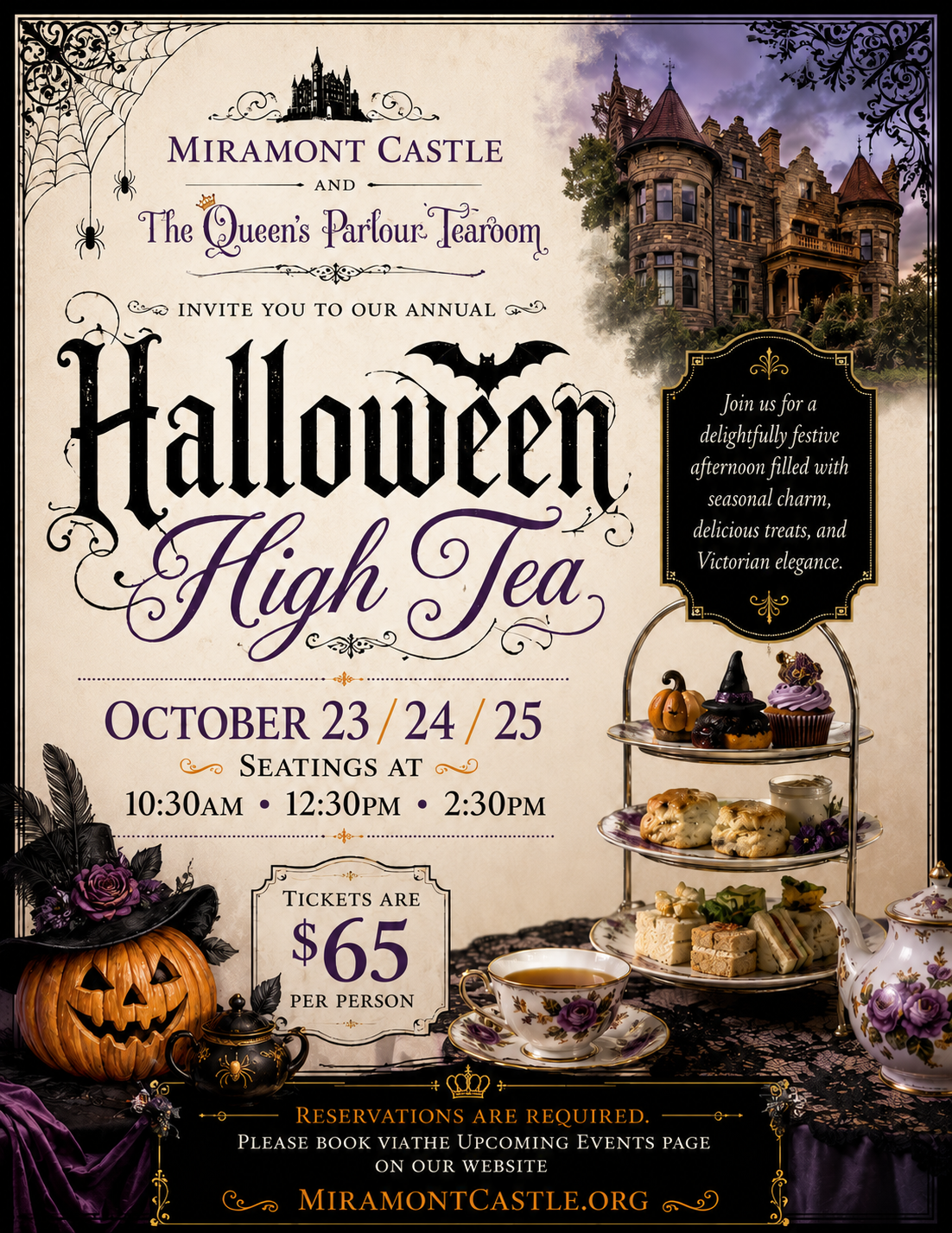 The Queen's Parlour Tearoom Halloween High Tea