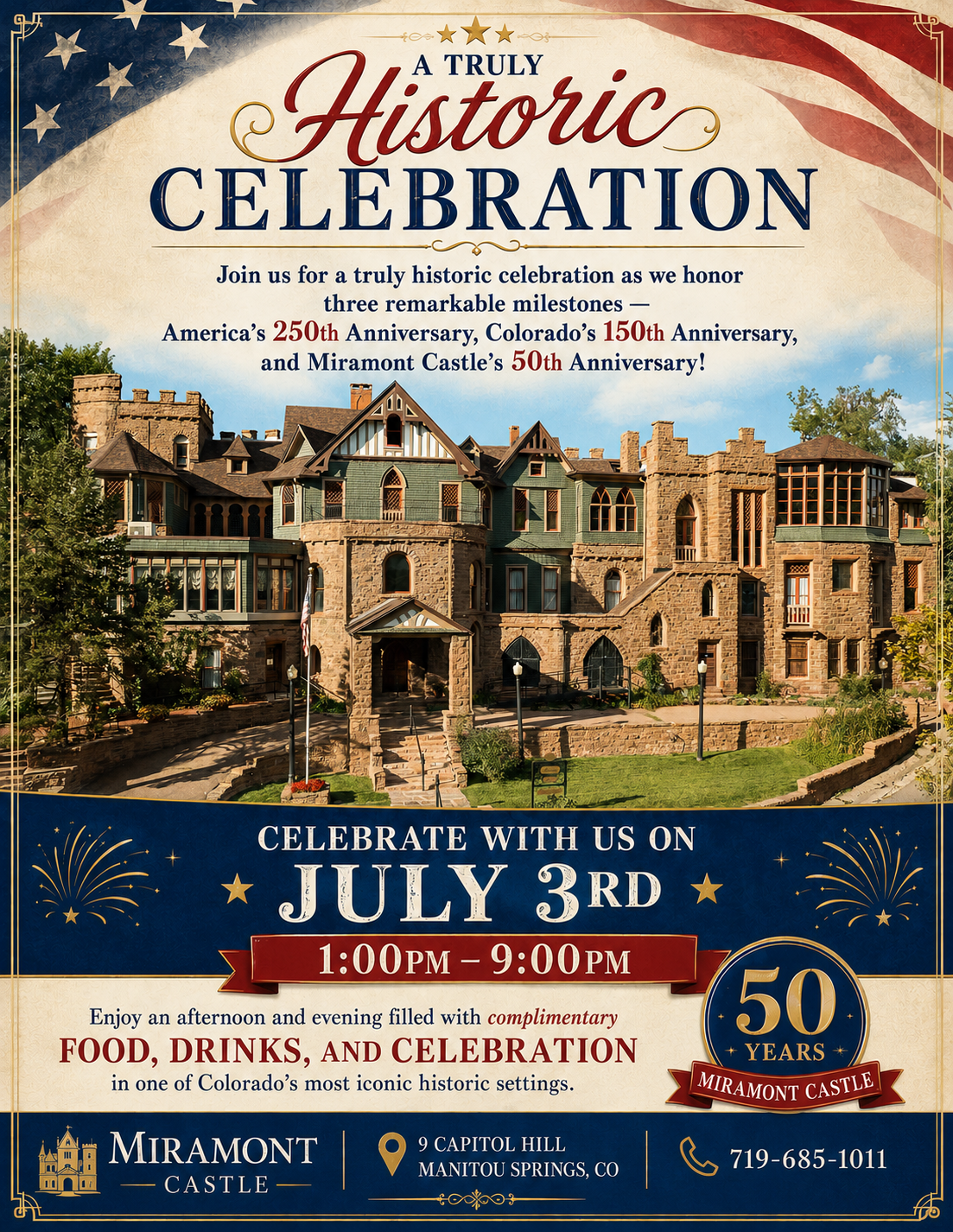 Miramont Castle’s 50th Celebration Party