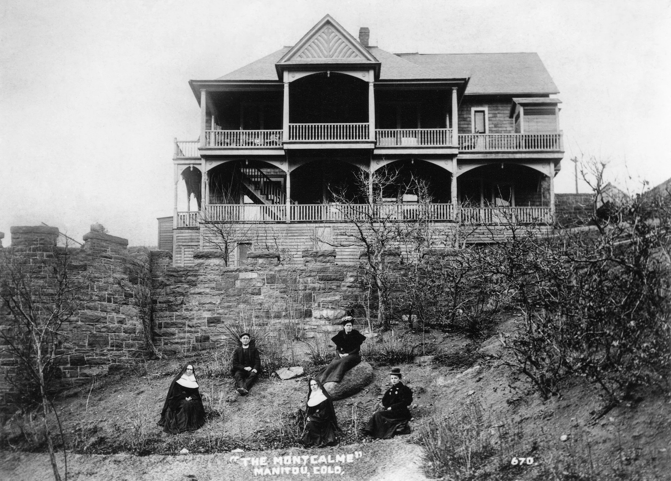 Sisters of Mercy at Montcalme in Manitou Springs, Colorado was the original home of Father Francolon when he first moved to Manitou Springs, Colorado.