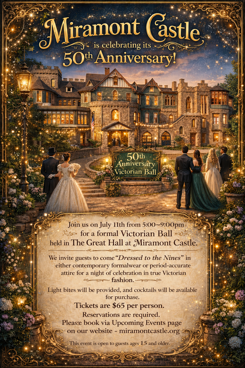 Miramont Castle 50th Anniversary Victorian Ball