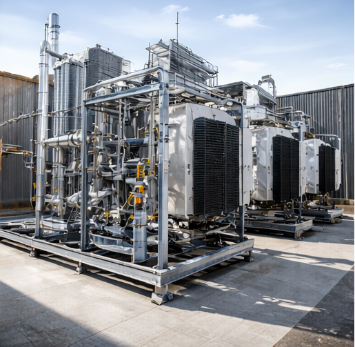 Prefabricated mechanical cooling skids and closed-loop climate control systems for mission-critical data center infrastructure