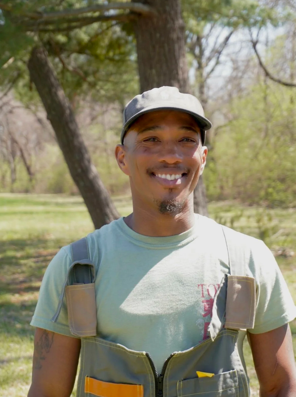 A portrait shot of our famr hand Anthony Stevens on our newly acquired acreage.