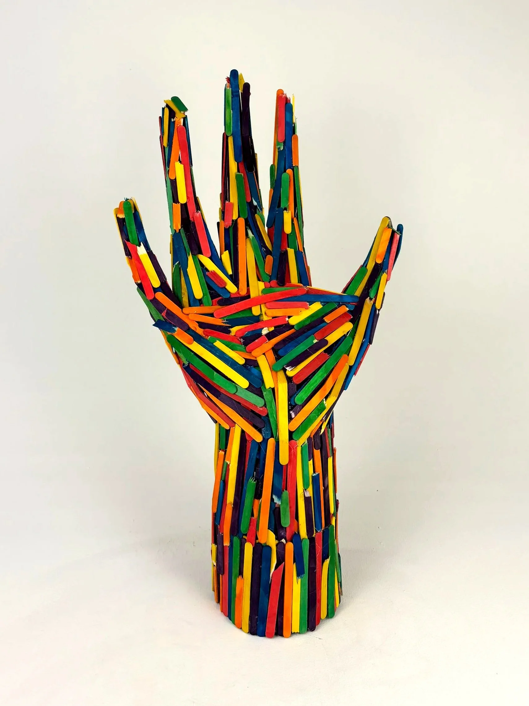 Hand Sculpture-Popsicle sticks