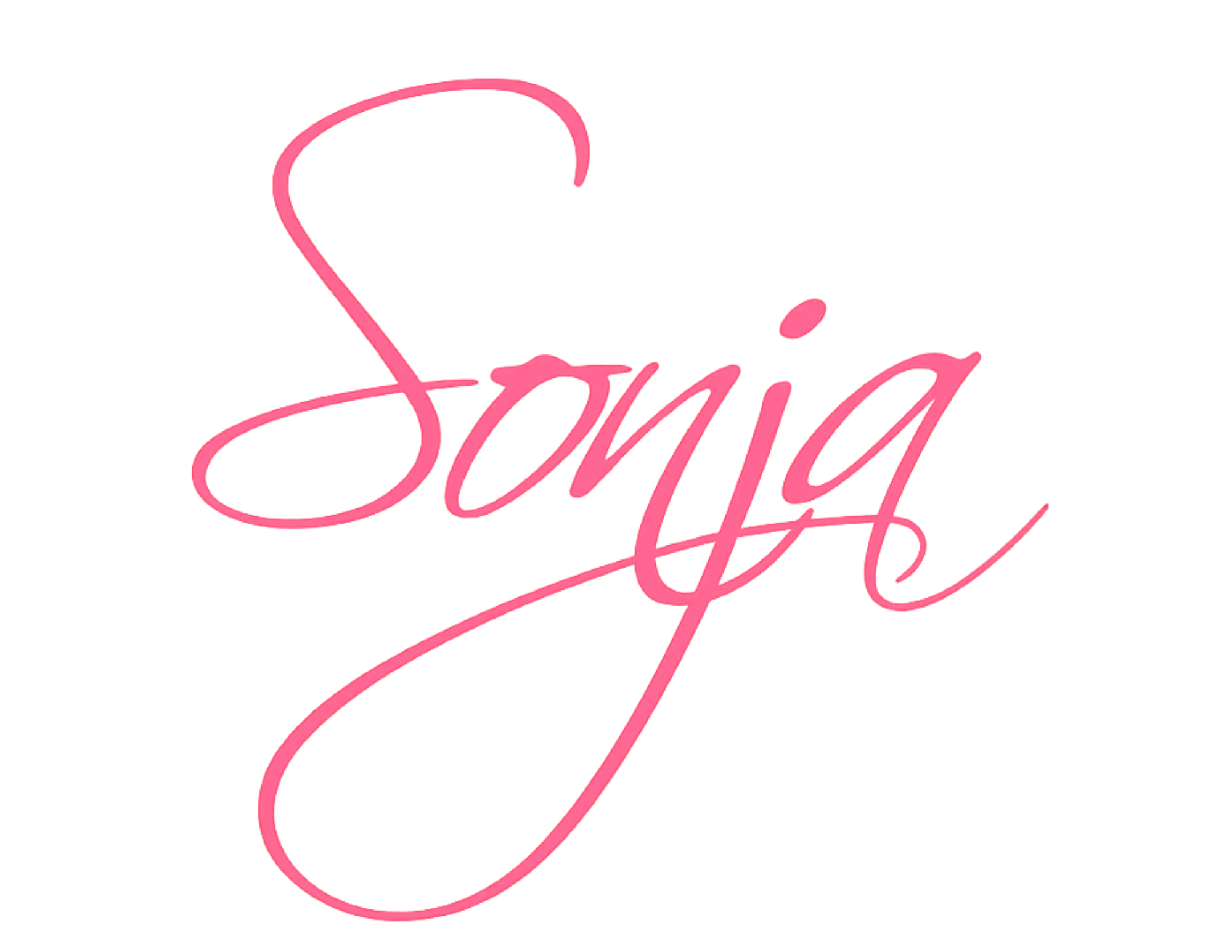 Pink neon sign spelling