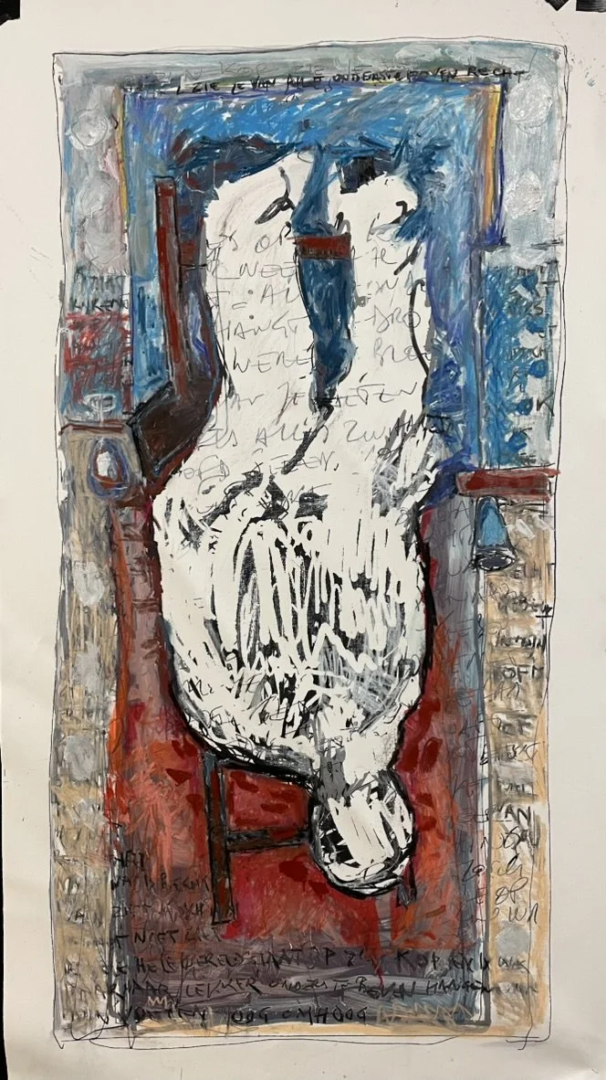 I don't feel like falling -- Oil & mixed on canvas print -- 180*90