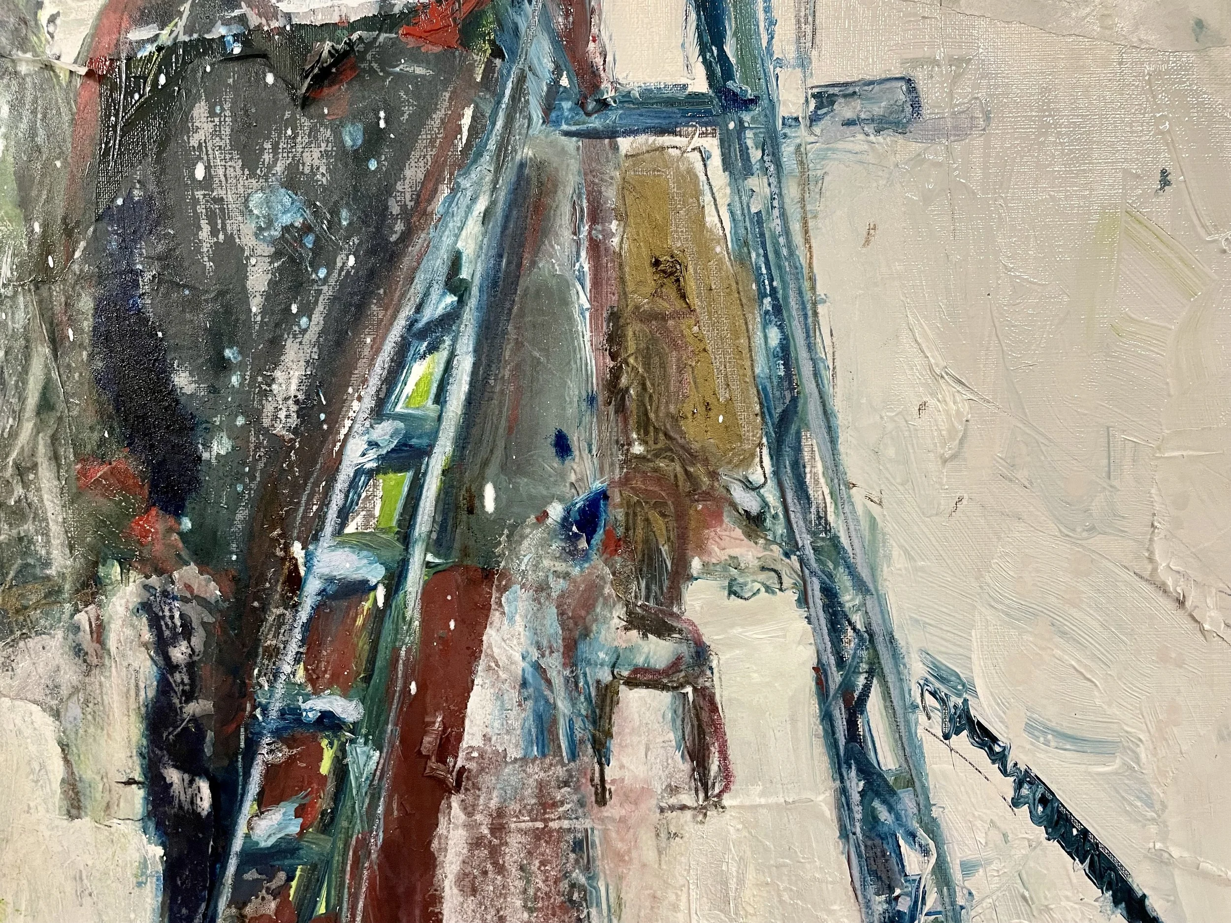 Empty window shopping (detail) -- Oil & mixed on canvas paper -- 50*50