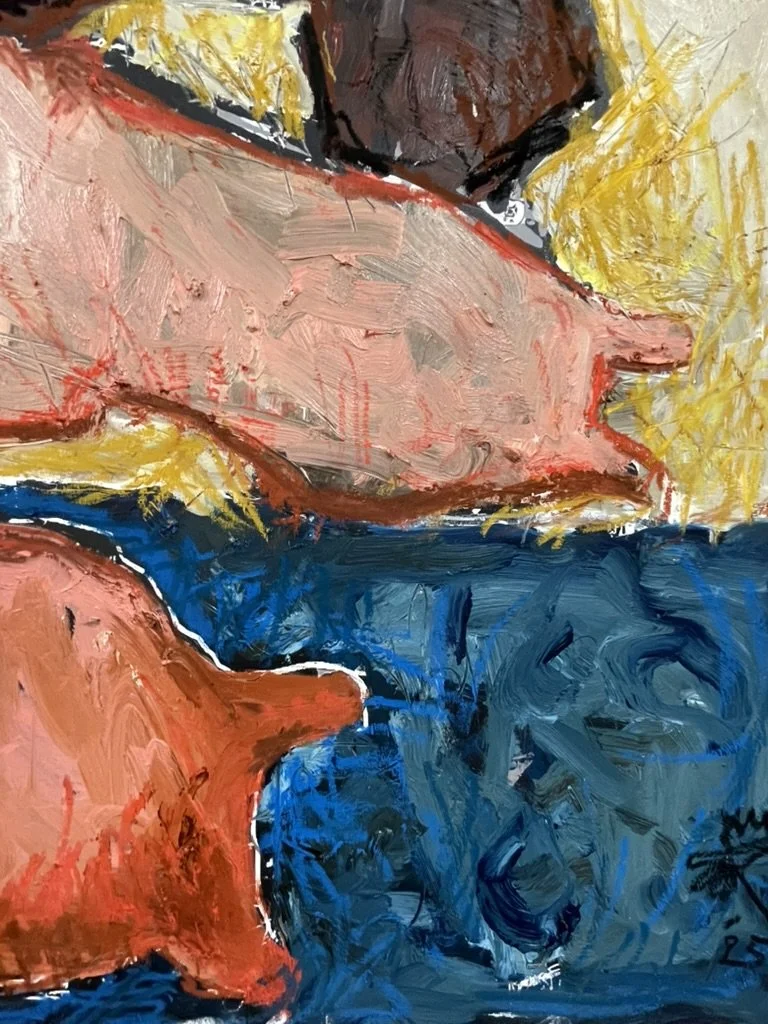 The mad dog (full - detail) -- Oil & mixed on canvas print -- 120*80