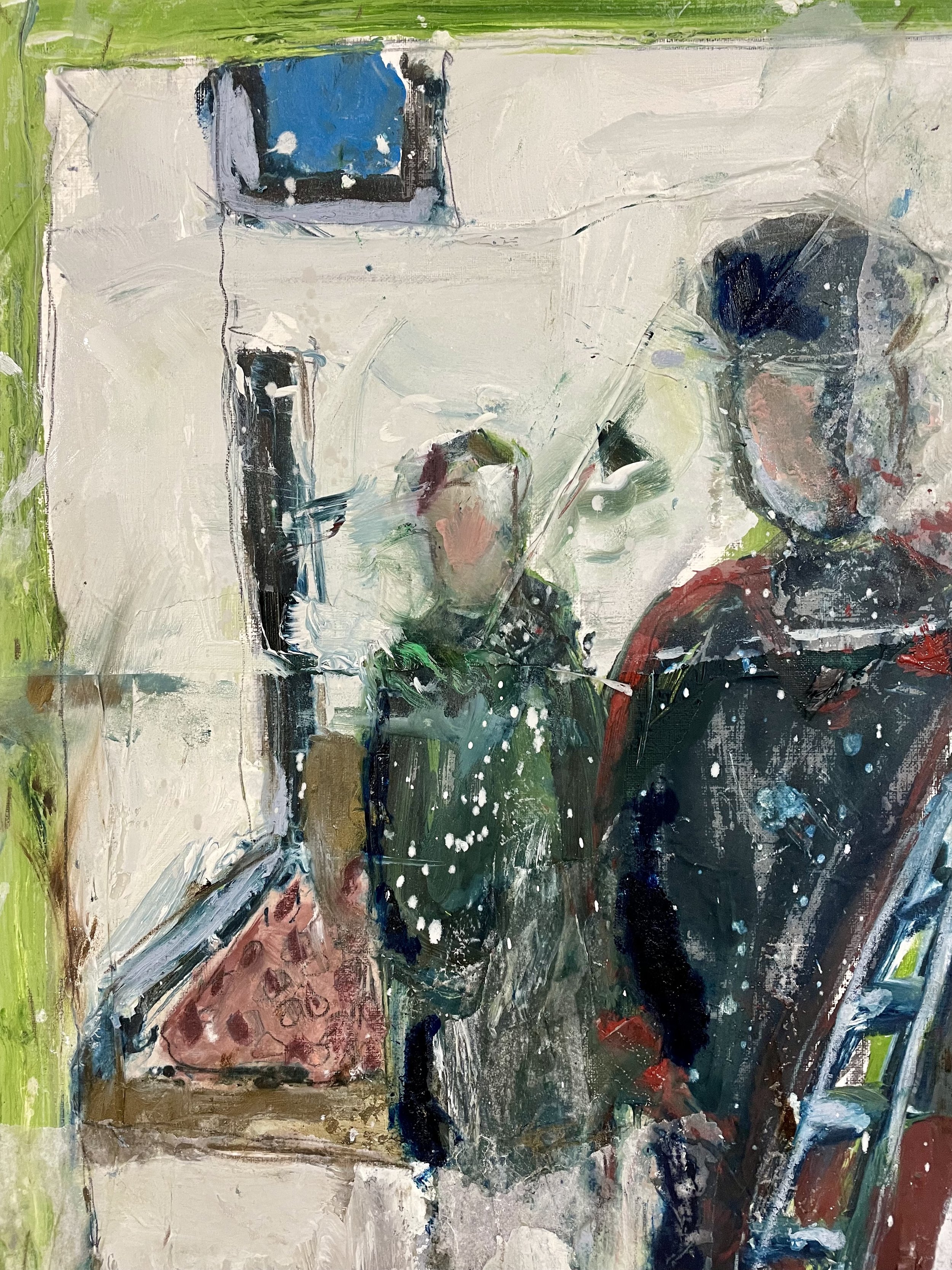 Empty window shopping (detail) -- Oil & mixed on canvas paper -- 50*50