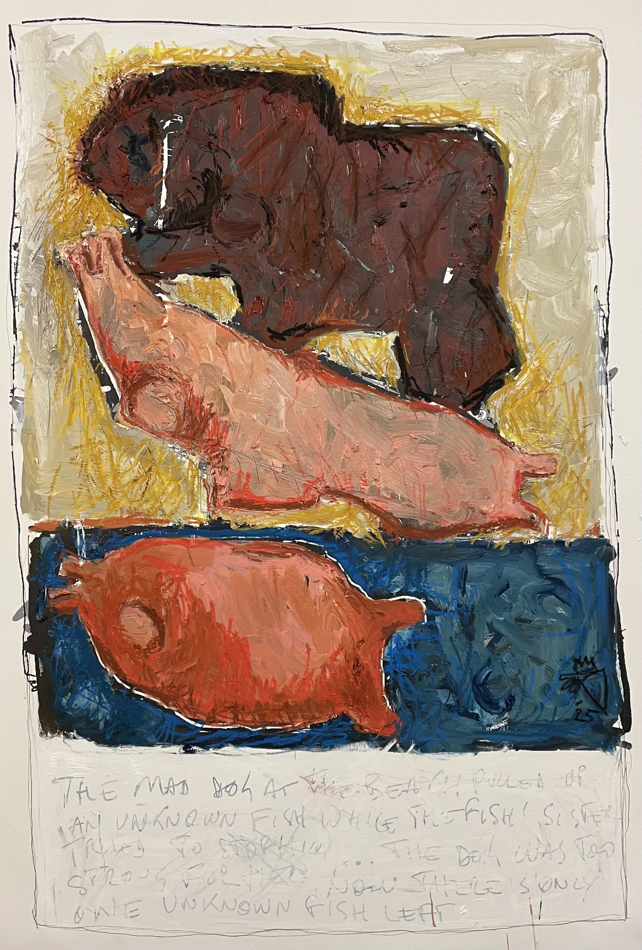 The mad dog (full) -- Oil & mixed on canvas print -- 120*80