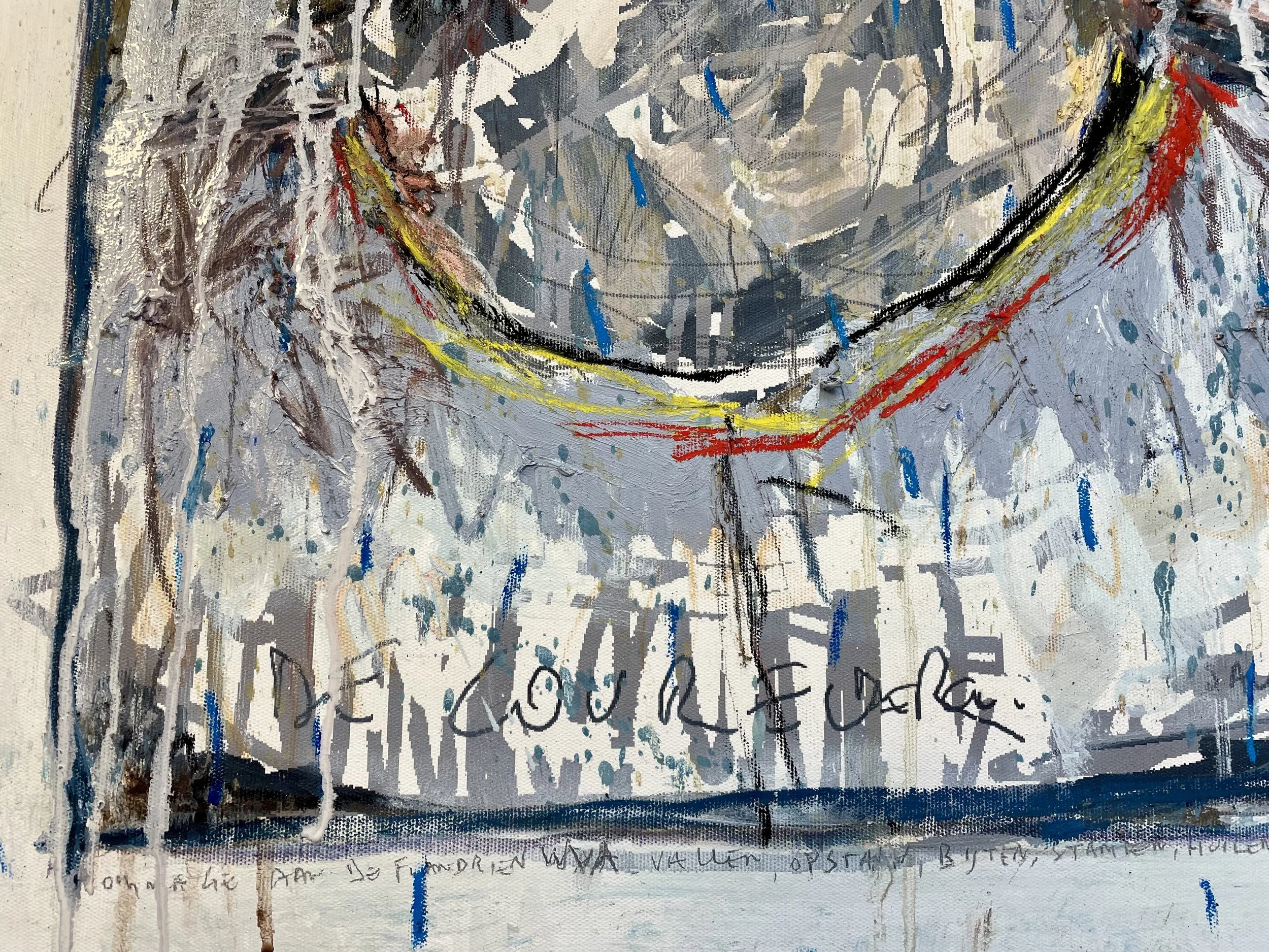 The Flandrien (detail) -- Oil & mixed on canvas --- 100*55