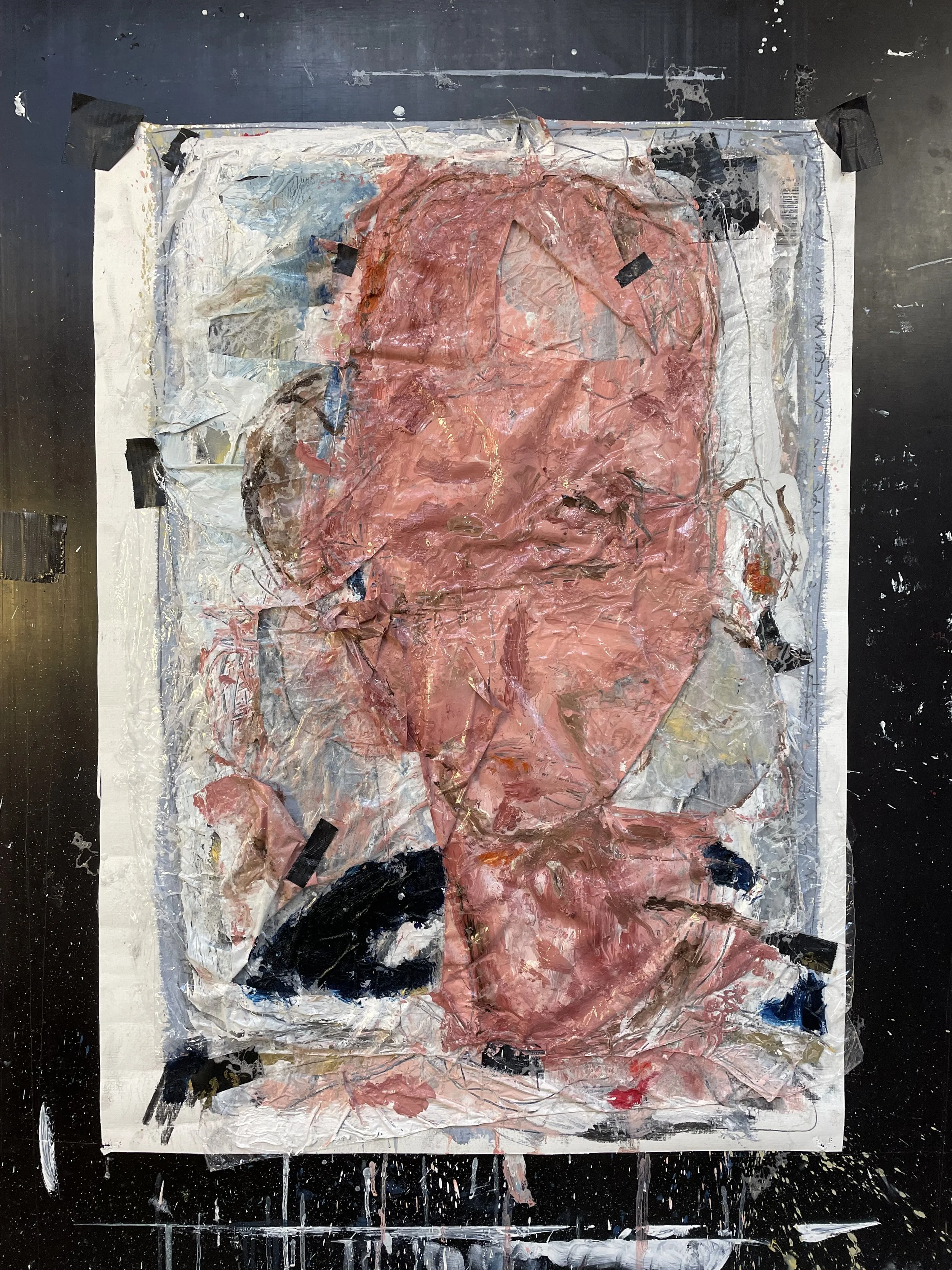 One of those days... - Oil & mixed on paper and plastic - 70*45