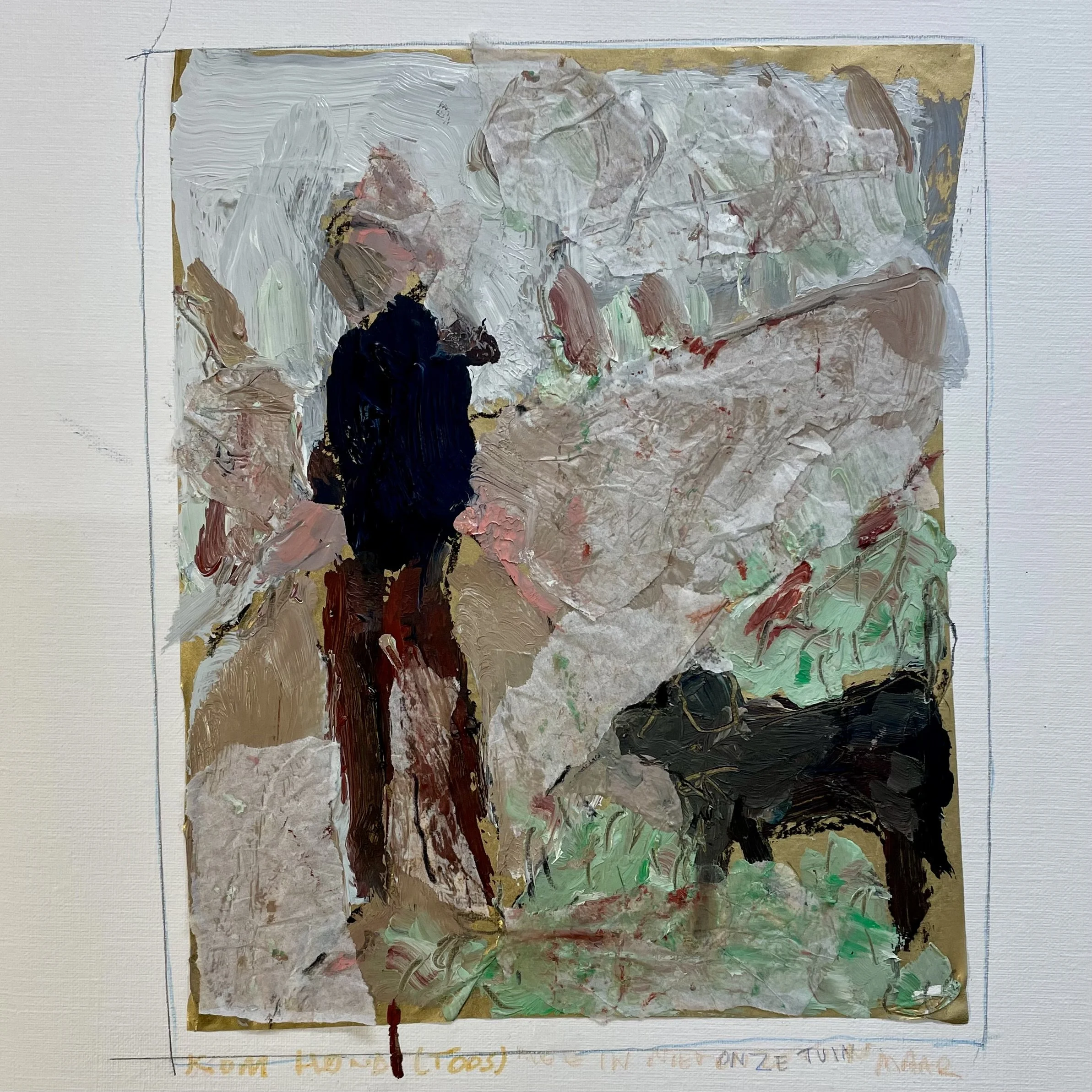 What a beautiful ordinary day (stage 2) - Oil & mixed on canvas paper -- 20*15