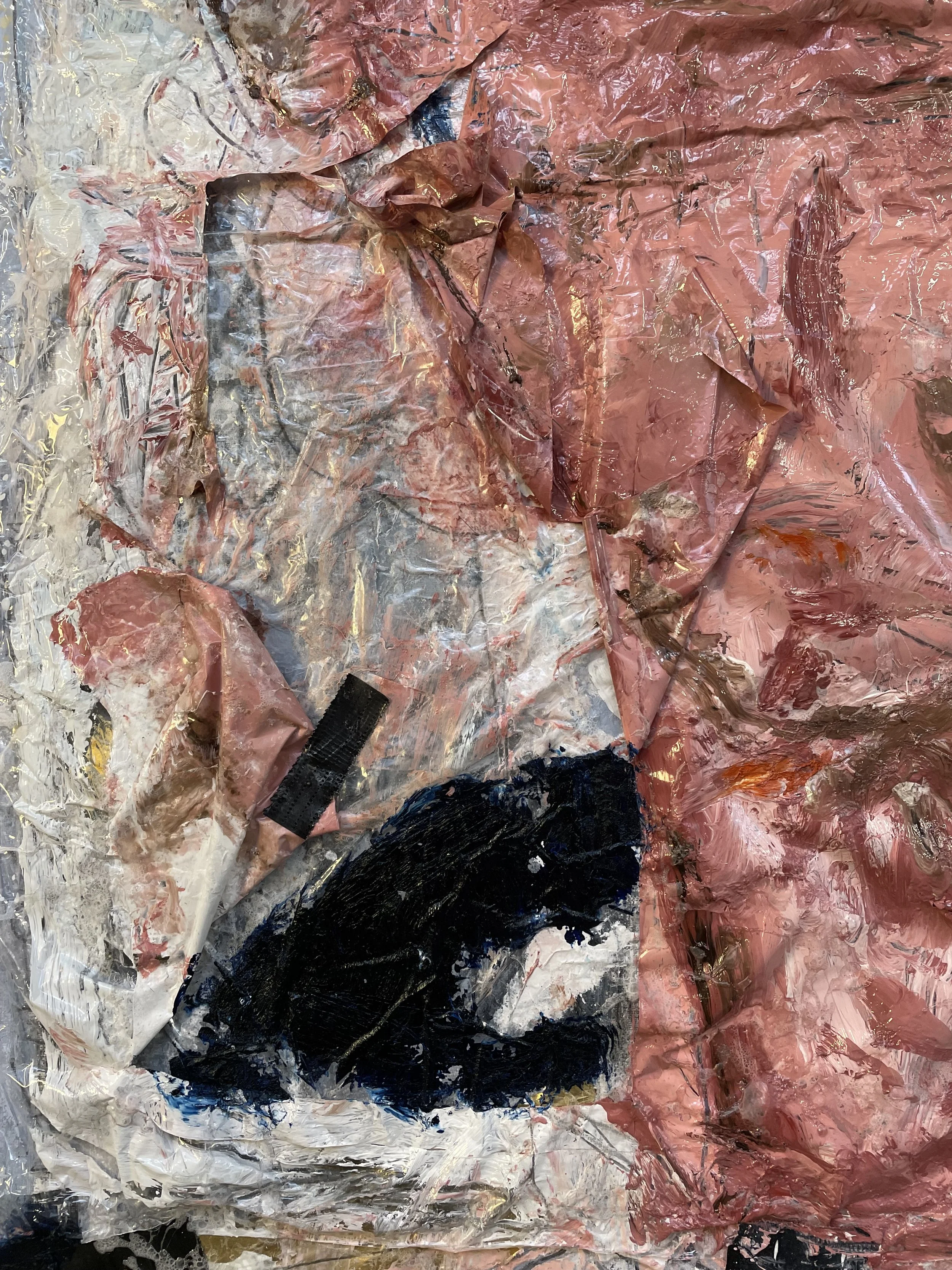 One of those days... (detail) - Oil & mixed on paper and plastic - 70*45