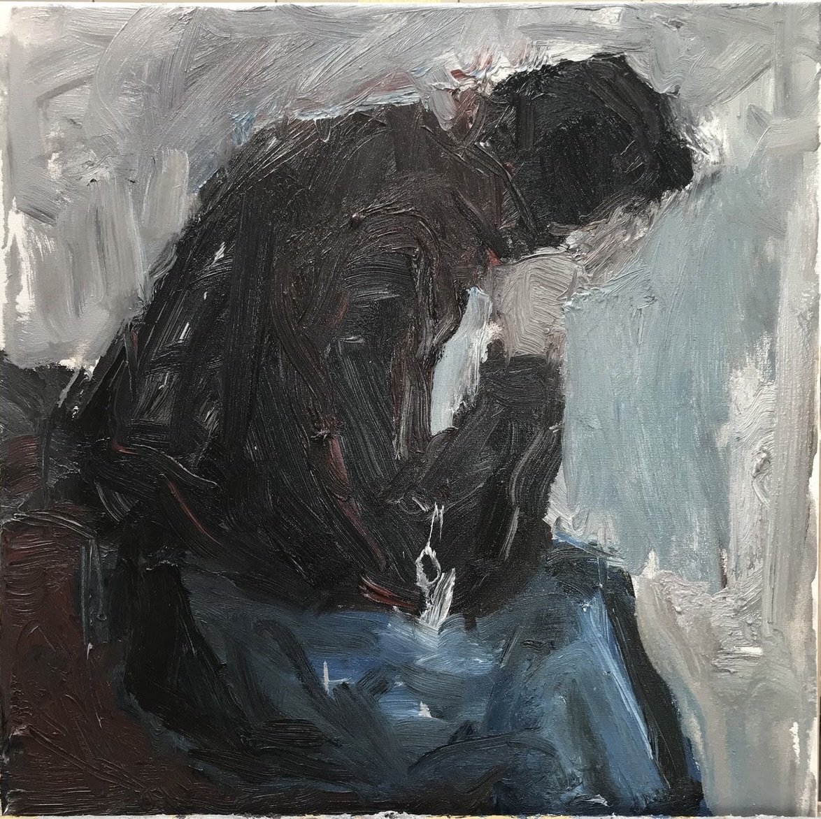 Tired of this (1) -- oil on canvas -- 60*60