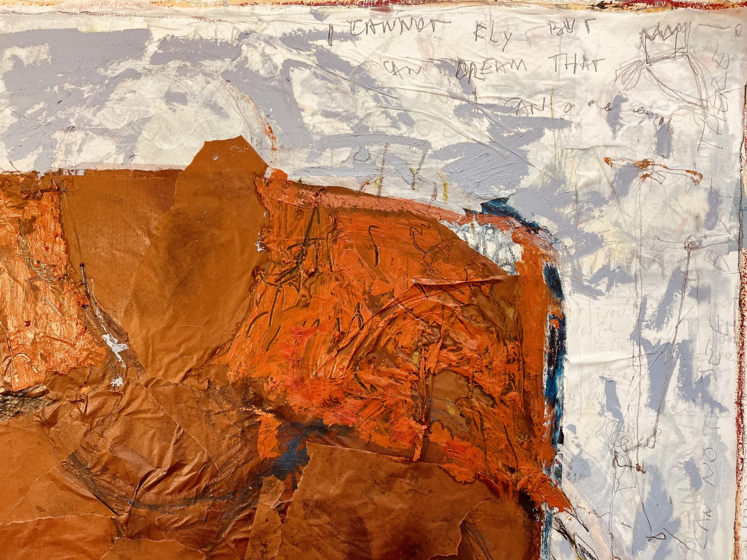 The guardian (detail) -- oil & mixed on canvas -- 100*60