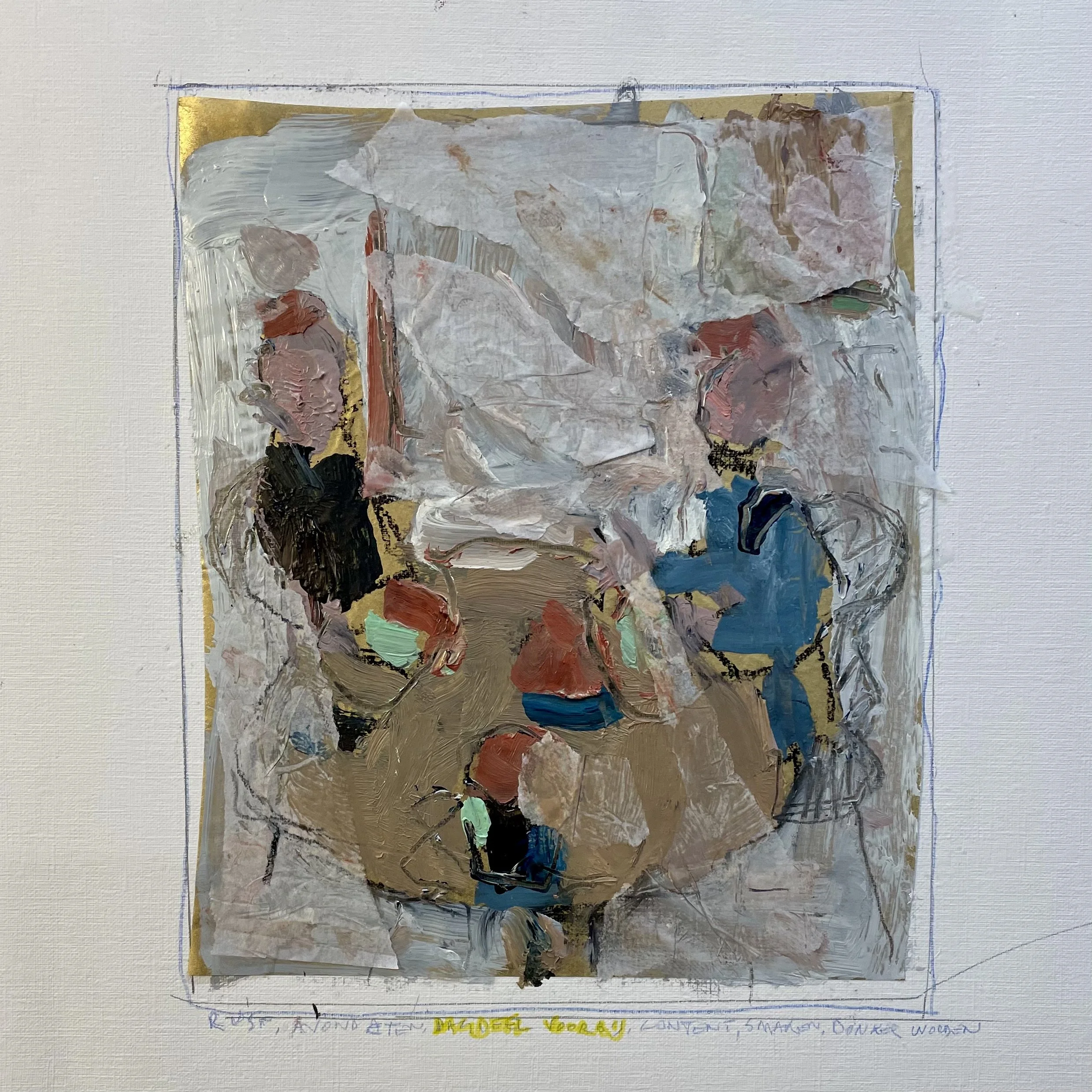 What a beautiful ordinary day (stage 8) - Oil & mixed on canvas paper -- 20*15