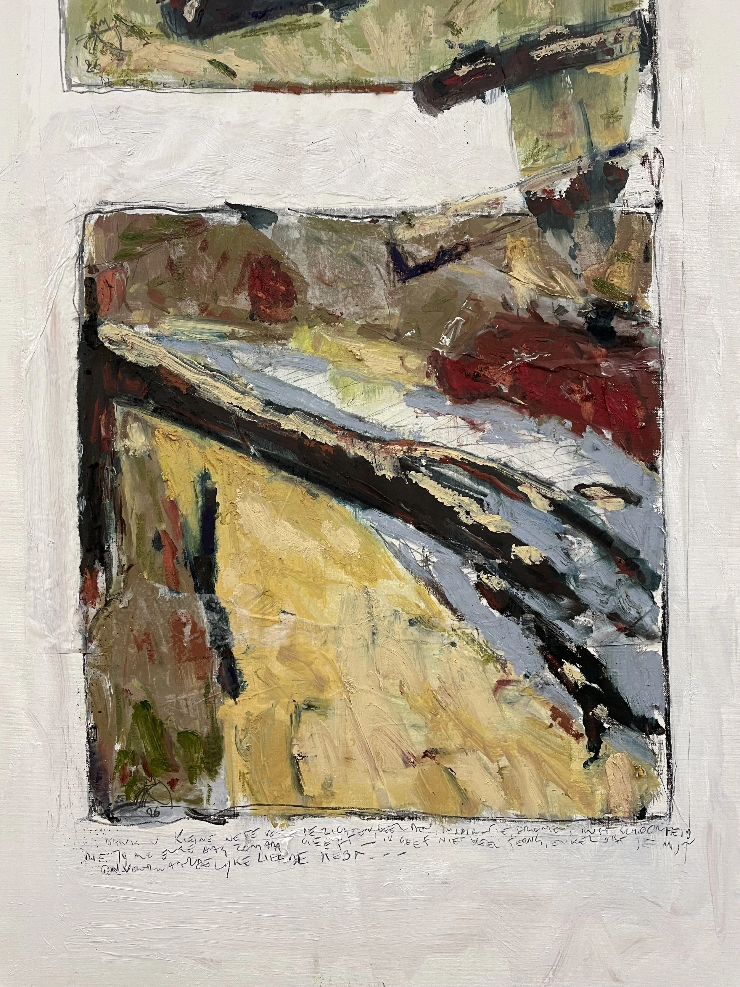 De kleine nete (detail) - 1 Oil & mixed on canvas paper -- 80*40
