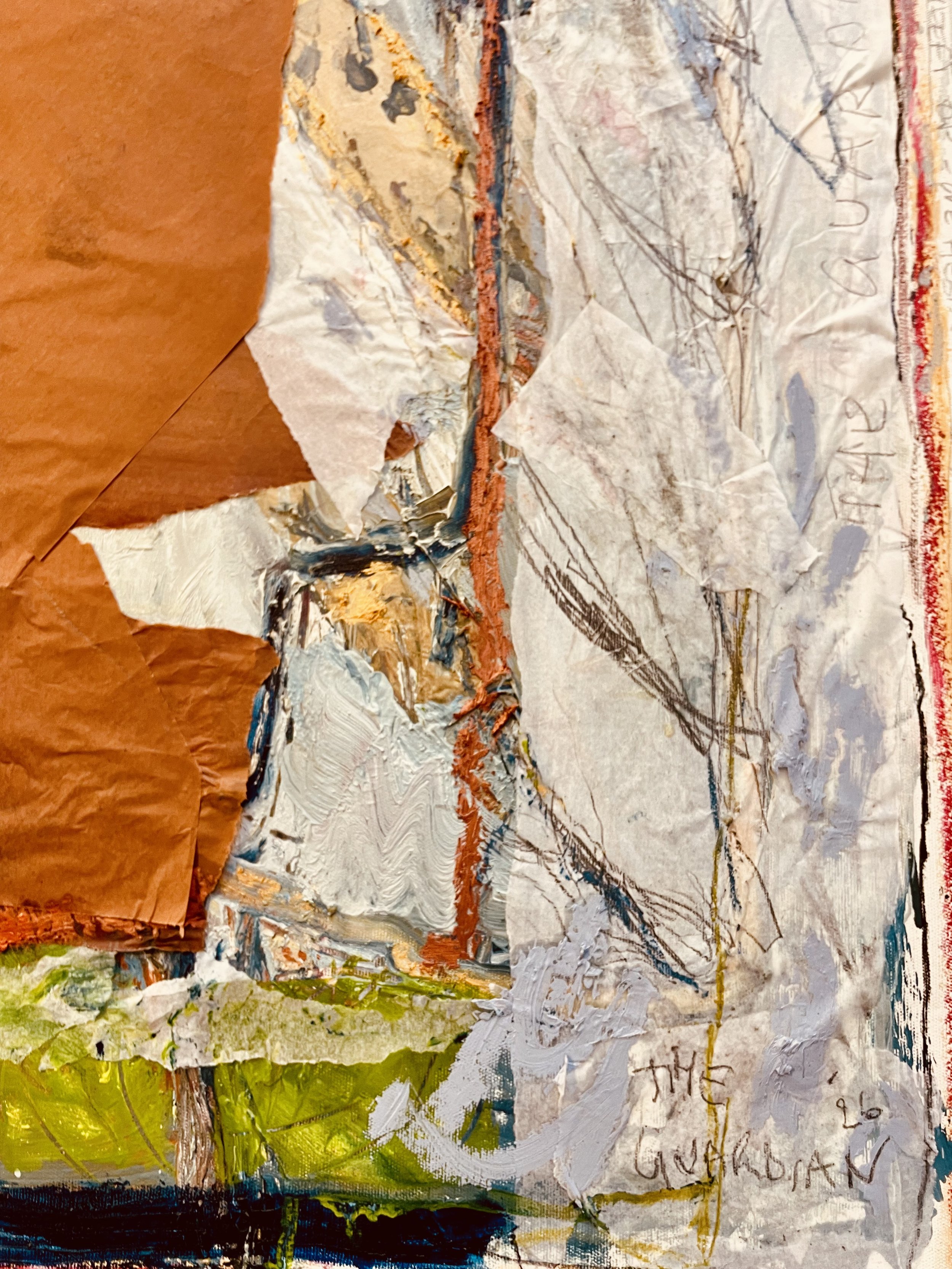 The guardian (detail) -- oil & mixed on canvas -- 100*60