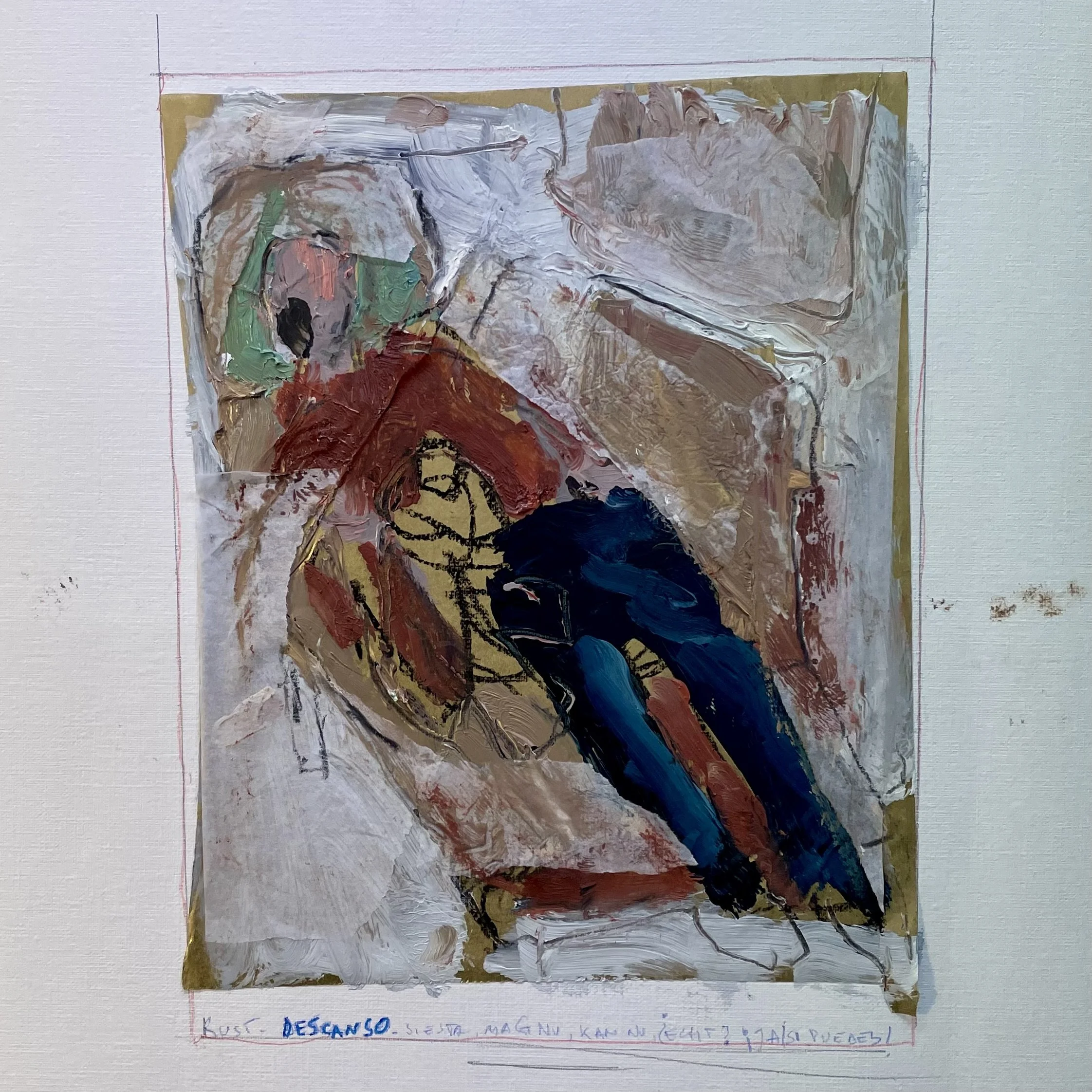 What a beautiful ordinary day (stage 6) - Oil & mixed on canvas paper -- 20*15