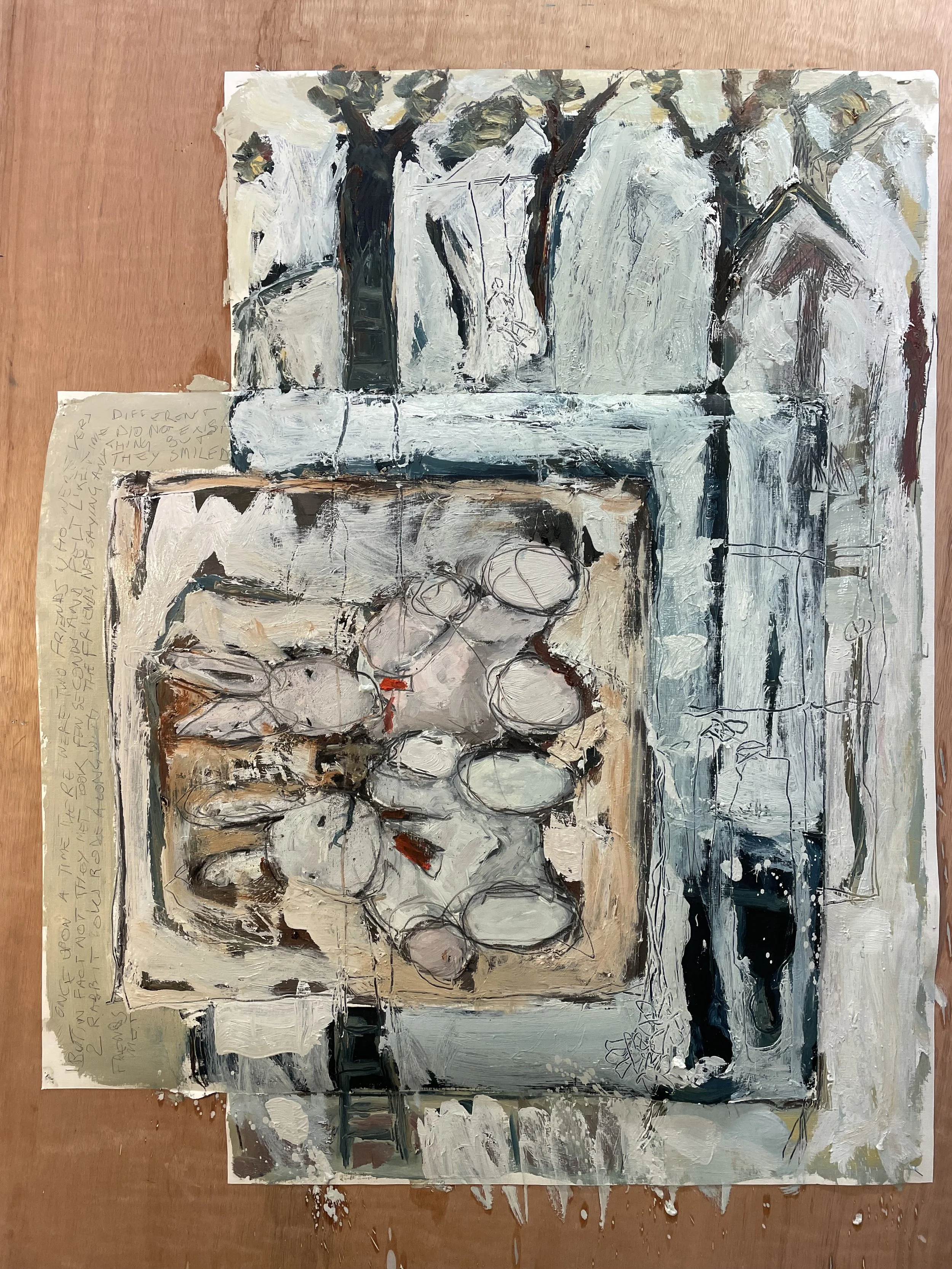 Winter sleep (full) -- oil & mixed on canvas paper -- 100*80