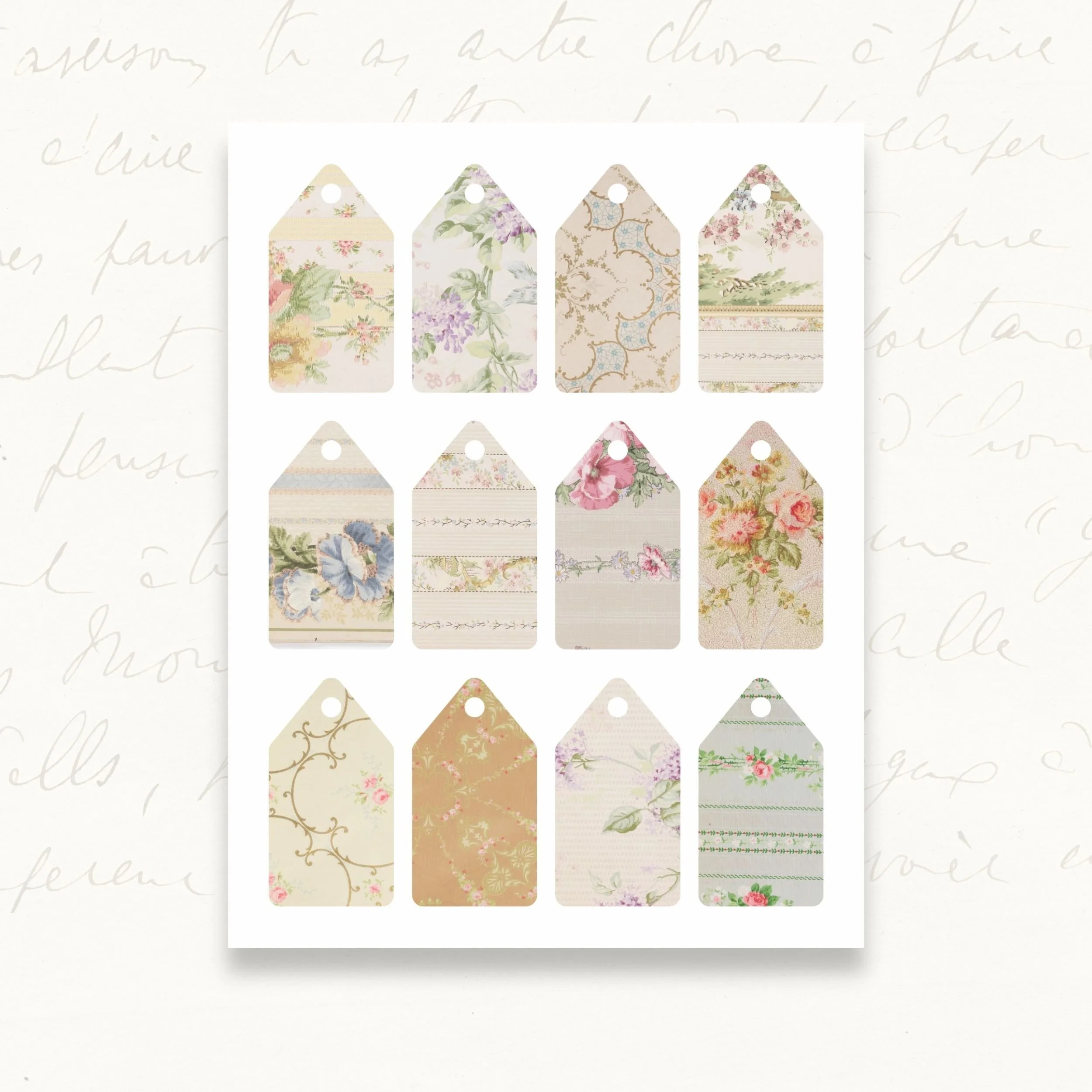 Antique Wallpaper Tags