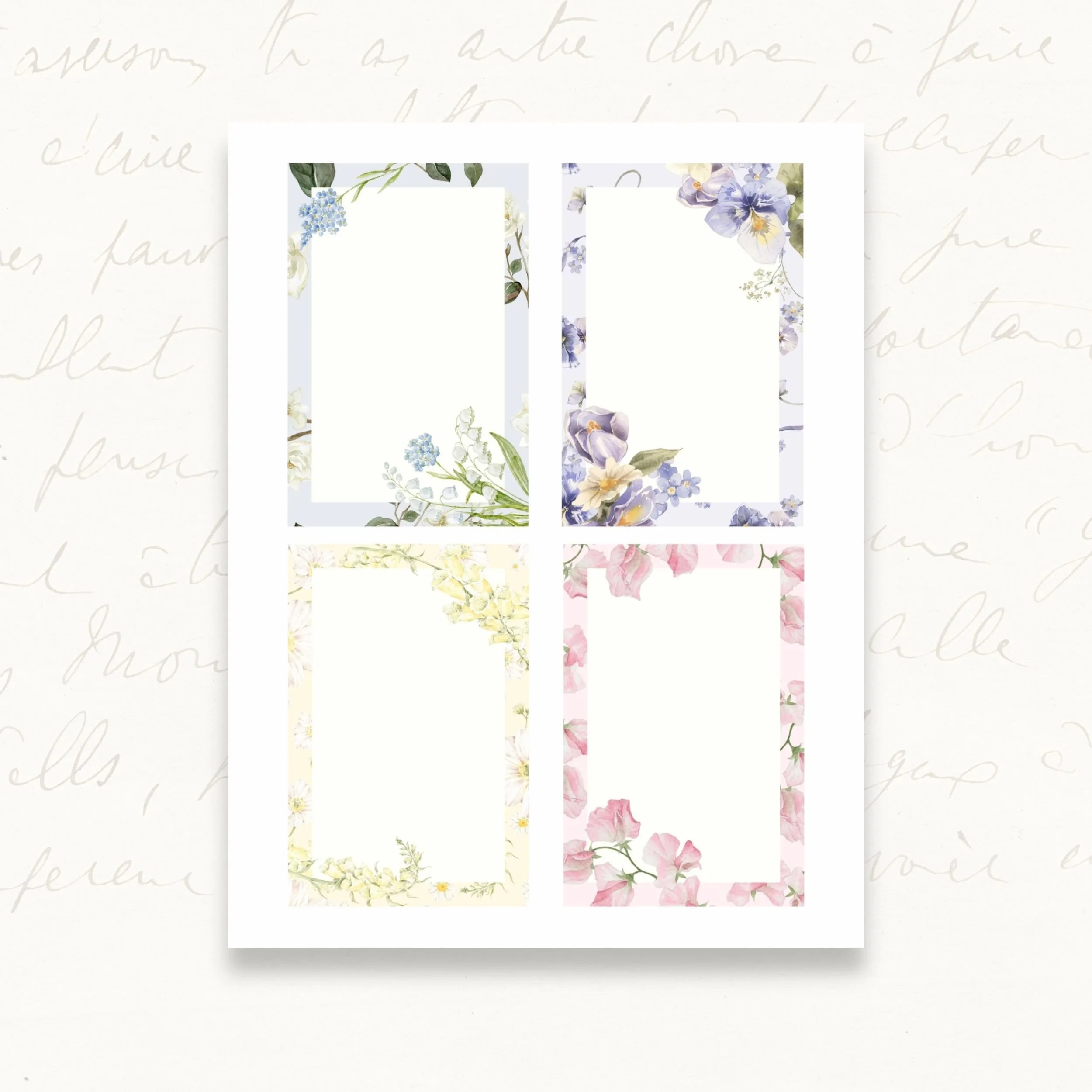 Floral Postcards