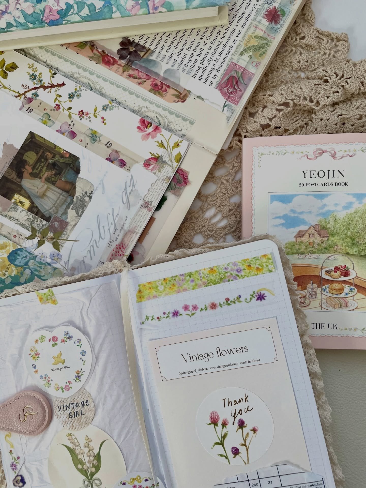 A little creative chaos this morning. I received a recent order from @vintagegirl_yj  yesterday and immediately put all the beautiful packaging in my bullet journal. #bulletjournallayout #junkjournalephemera #junkjournalpageideas