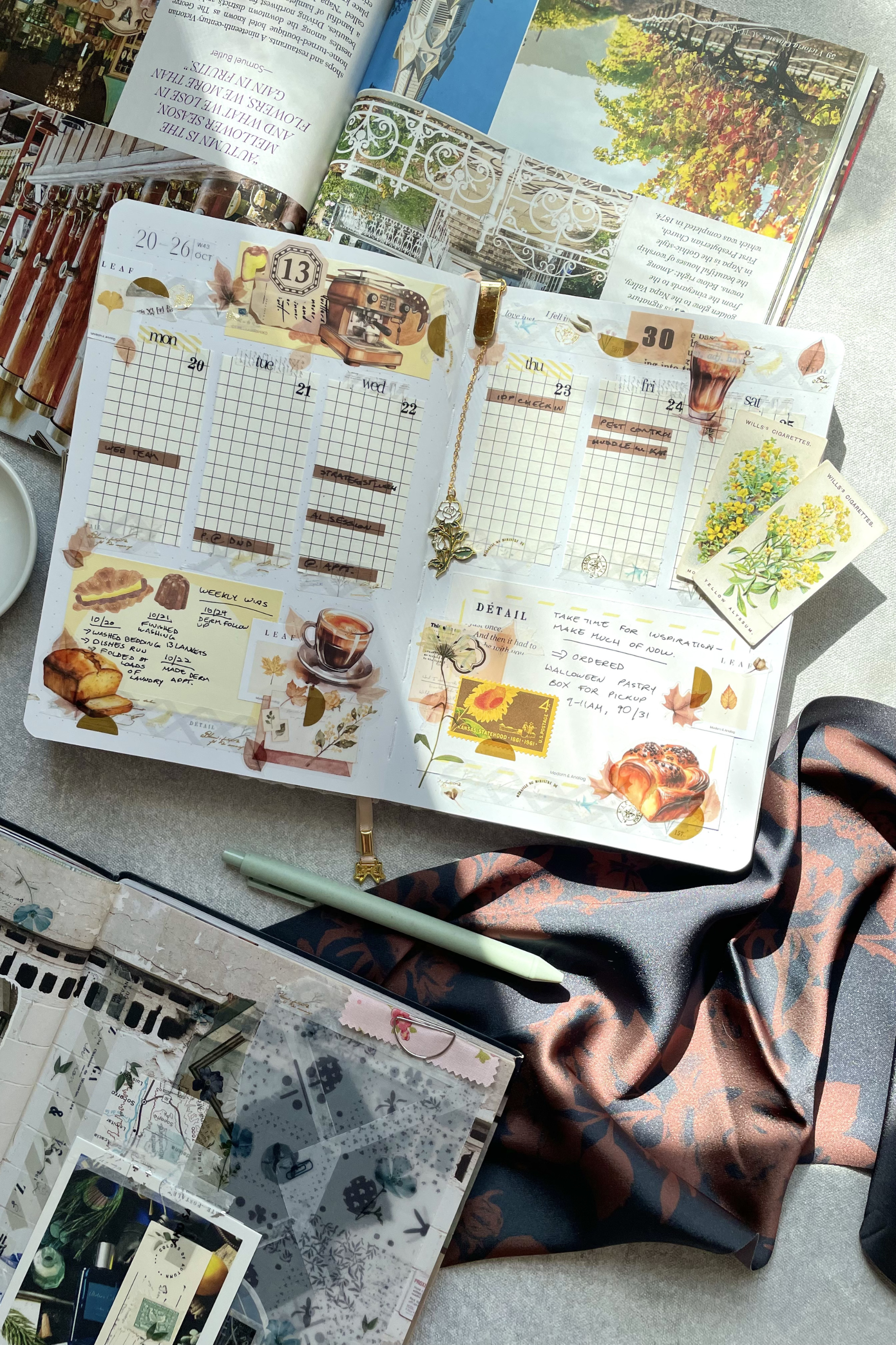 Bullet journal weekly schedule spread