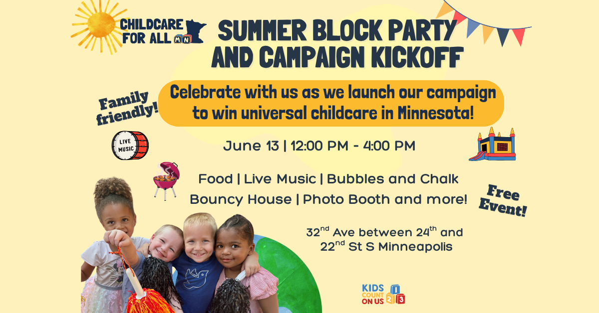 Summer Block Party Childcare for All Campaign Launch