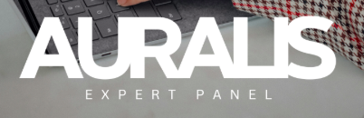 A banner displaying the words 'AURALIS Expert Panel' in large white text on a dark background.