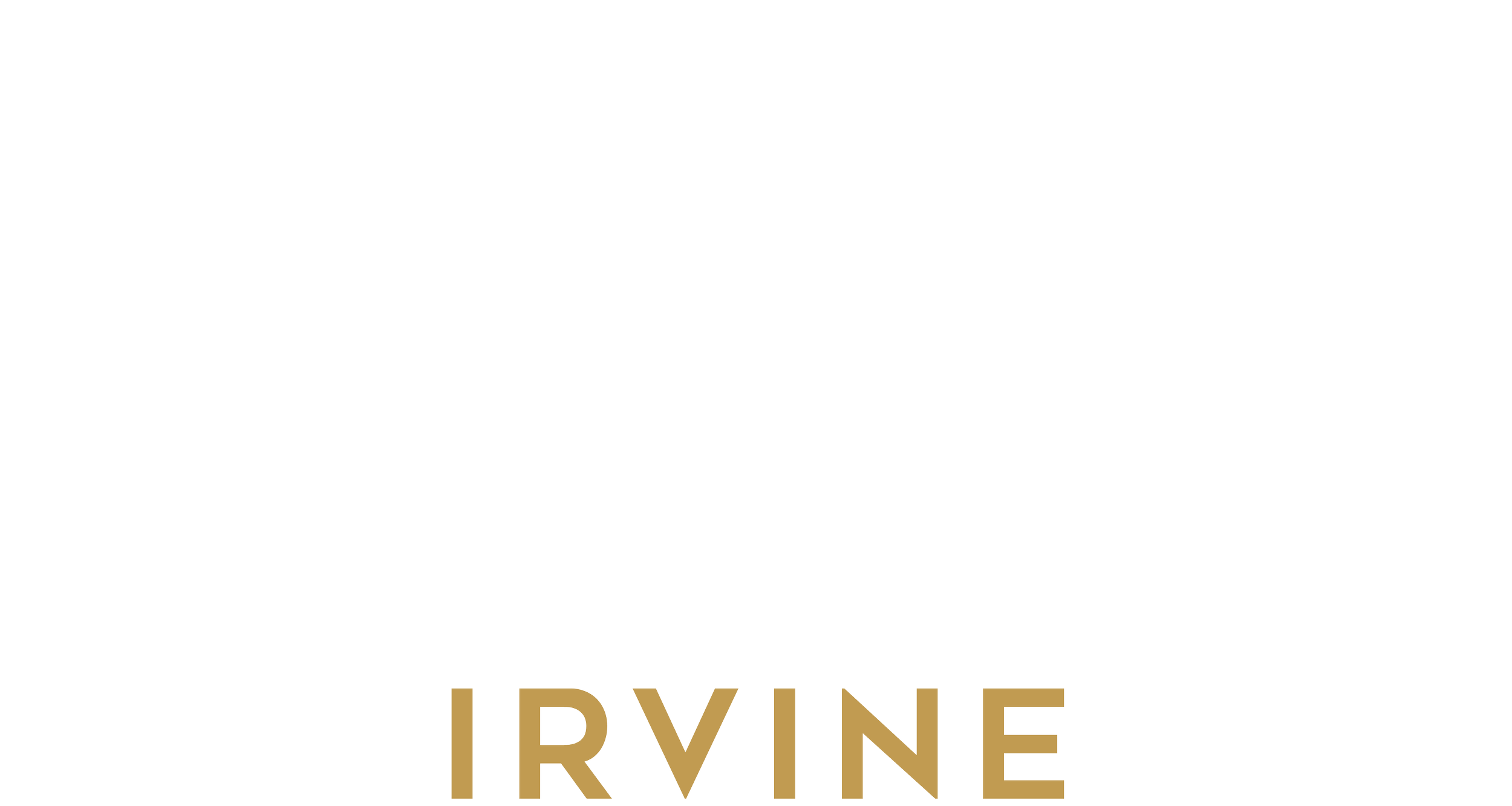 Logo for Benny Mays Irvine with the name in large black and white letters and 'IRVINE' in smaller gold letters.
