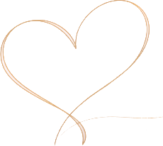 An abstract outline of a heart shape with a flowing line forming the shape.