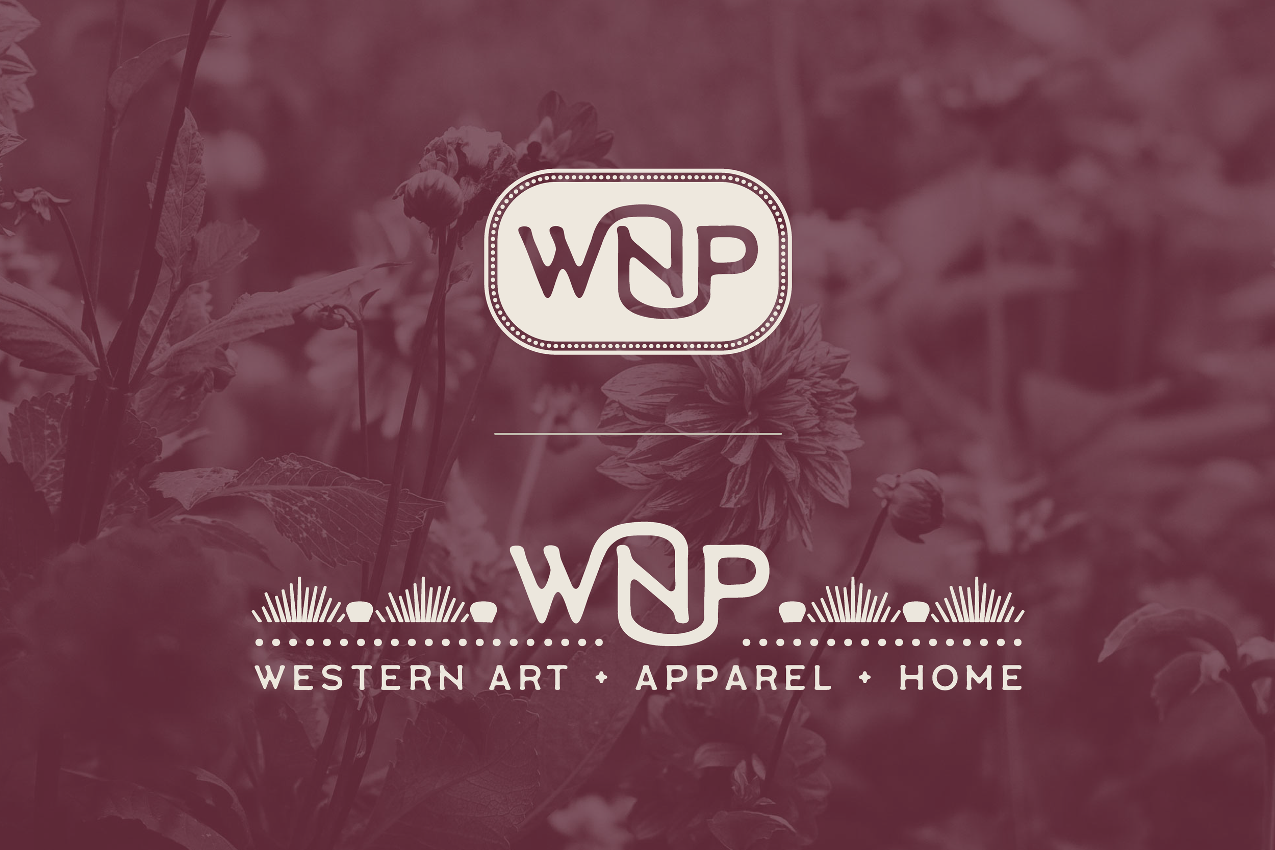 Wyld 'n Pretty logo versions presented against dahlia flowers.