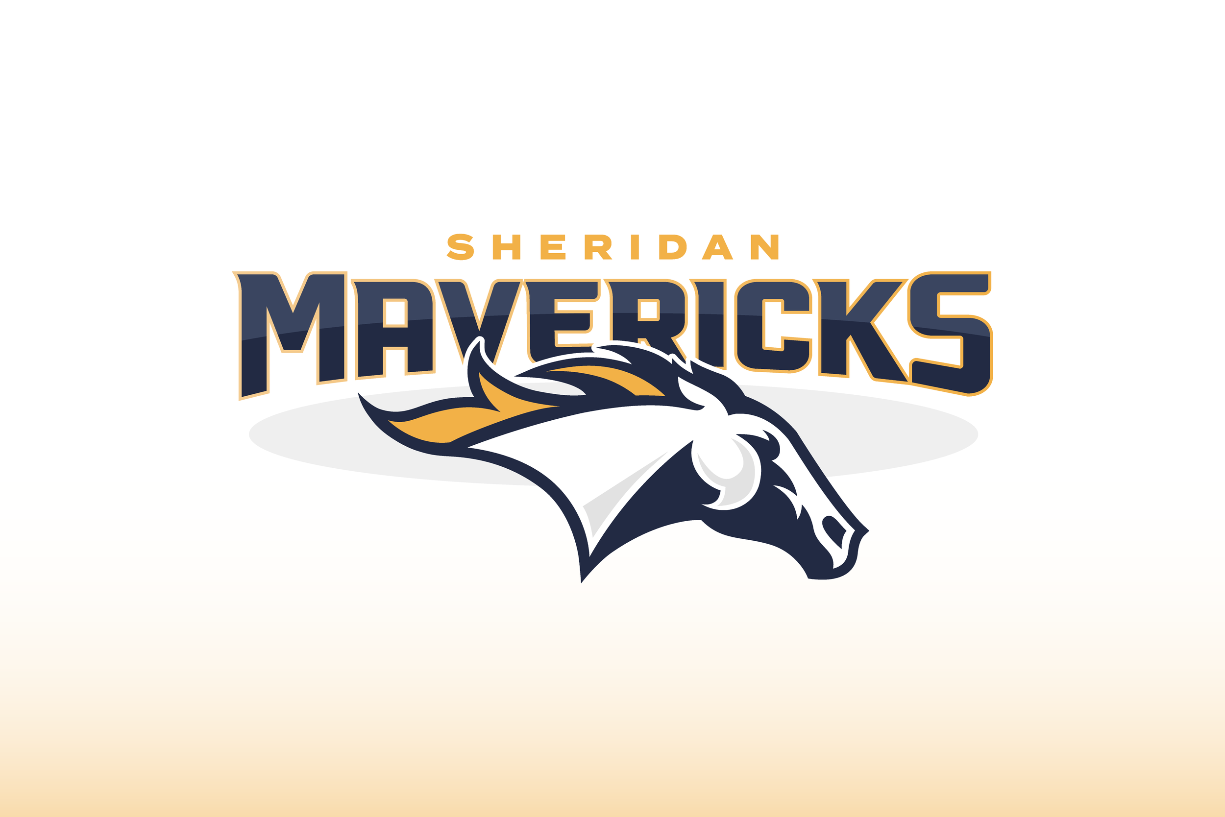Sheridan Mavericks Lacrosse logo design on light background.