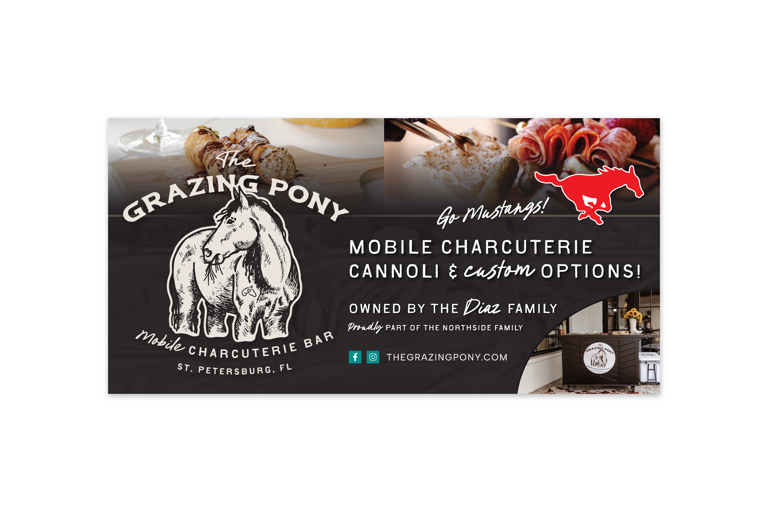 Sponsorship banner design for The Grazing Pony.
