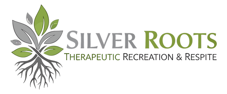 Silver Roots Therapeutic Recreation & Respite logo. Rooted in Engagement. Grounded in Care.
