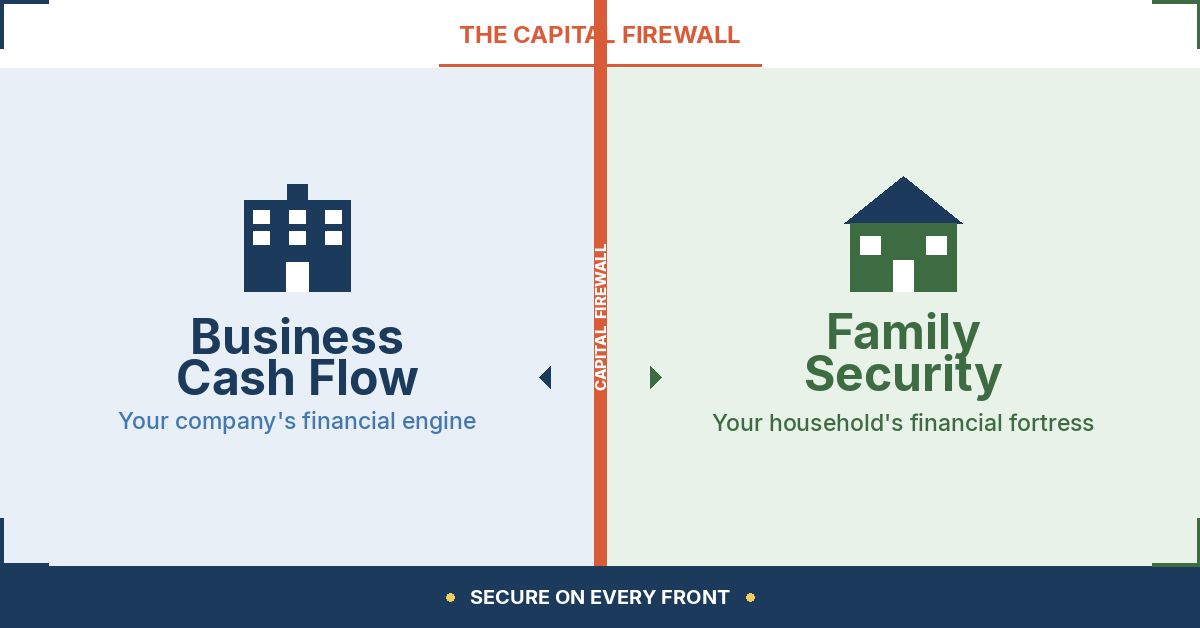 The Capital Firewall: How to Stop Business Cash Flow From Draining Your Family's Security