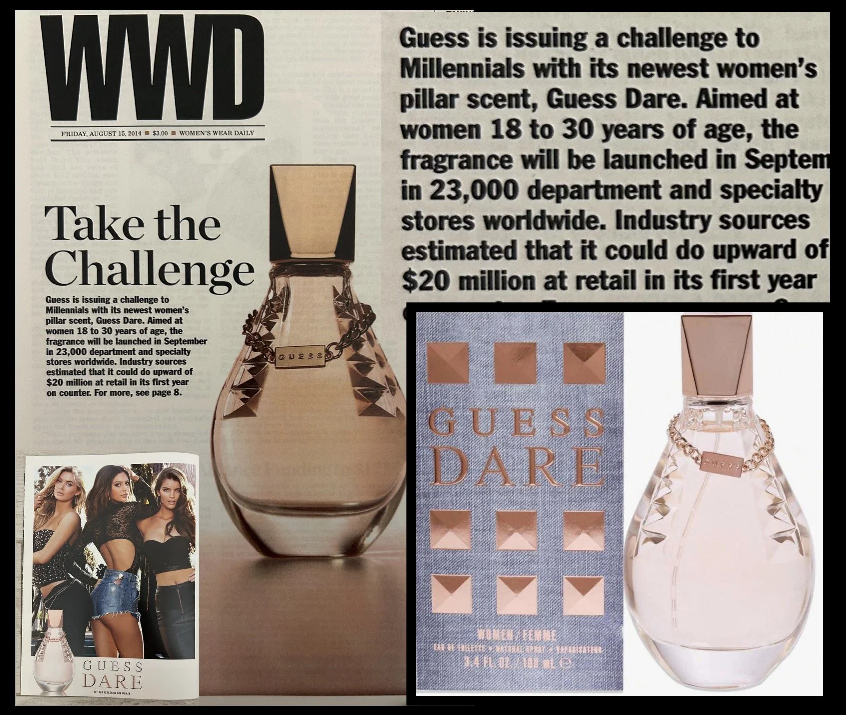 WWD Dare Launch - Developed, Designed & Launched #1 scent Guess history