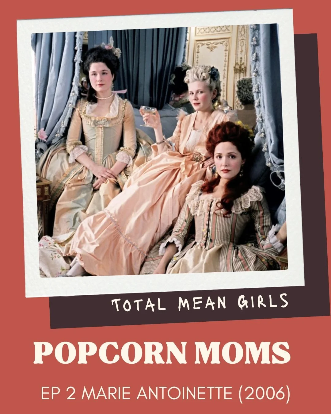 This movie ran so that other movies could fly with all kinds of things, especially the Historical Modern movie genre. 

Is "Historical Modern" already a term? If not, we're coining it.

#movies #moms  #film #podcast #MarieAntoinette #2000sd