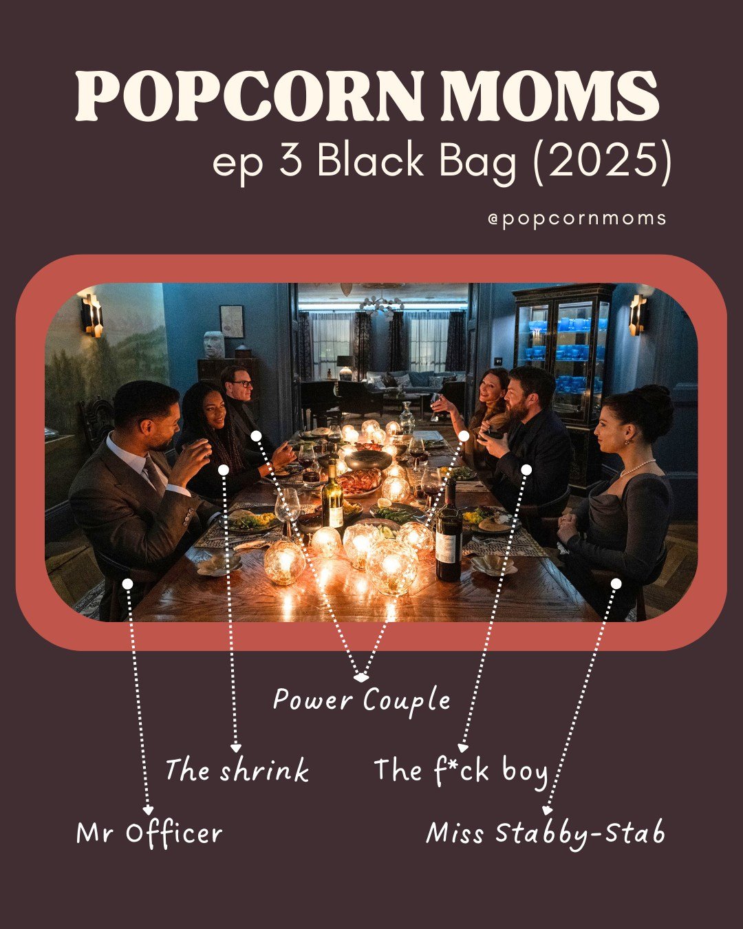 What a cast. What a cast of characters. Listen to Popcorn Moms to find out how this missed the mark, despite some real strengths, and how a #soundtrack can make or break a film.

#movies #moms #film #podcast #BlackBag #spythriller #CateBlanchette #Mi