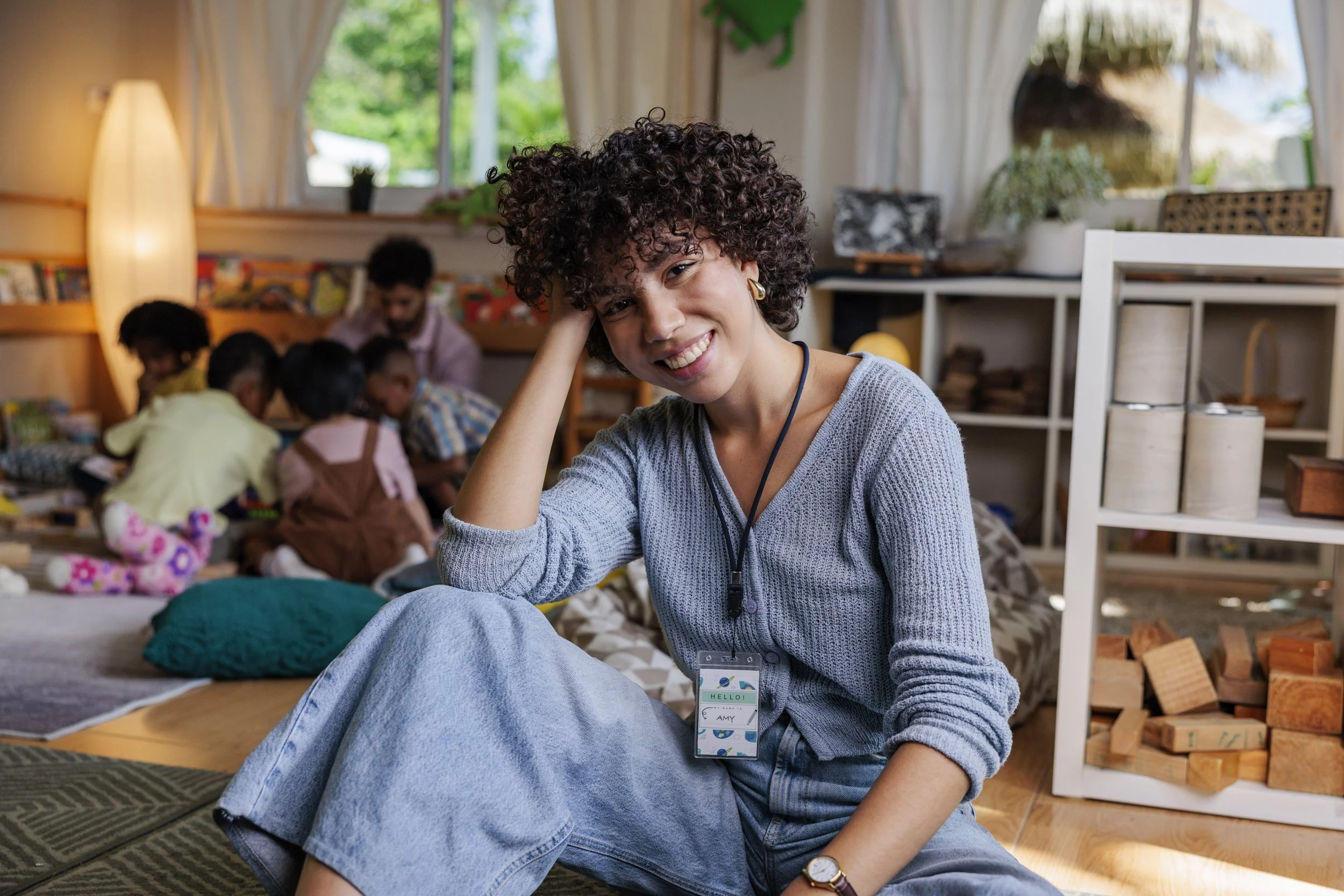 Portrait of a female daycare teacher
