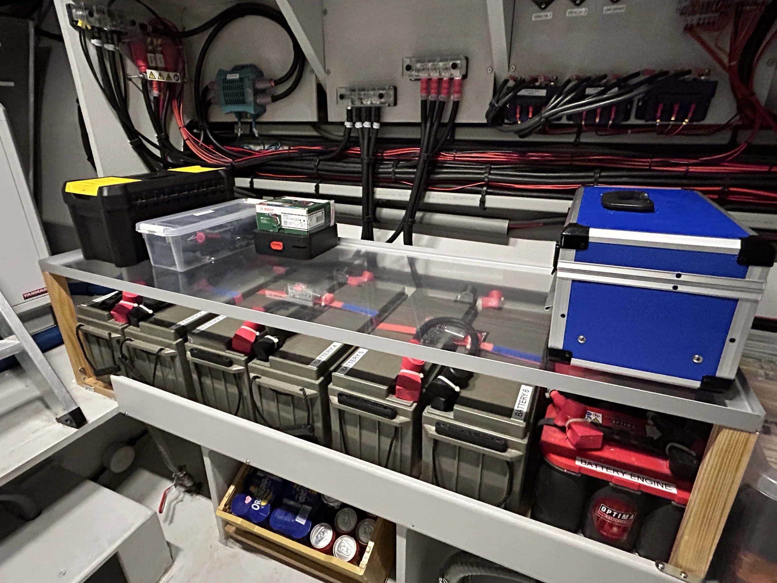 trimaran shelf technical room