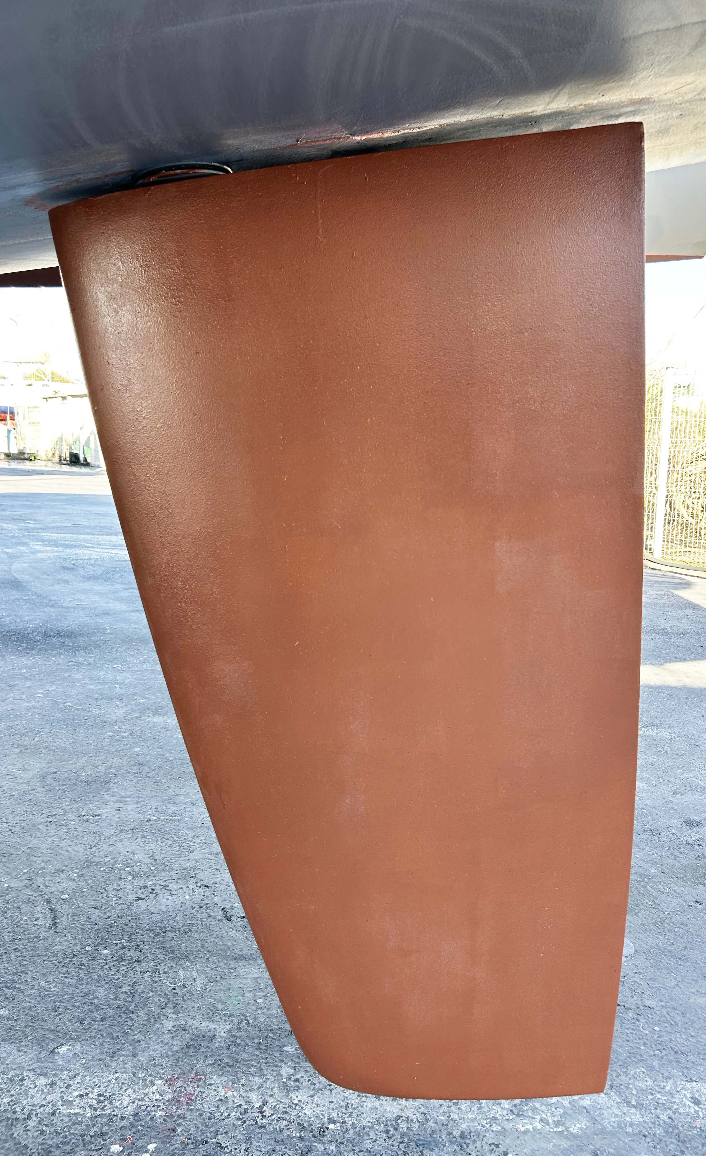 Antifoul coppercoat rudder trimaran
