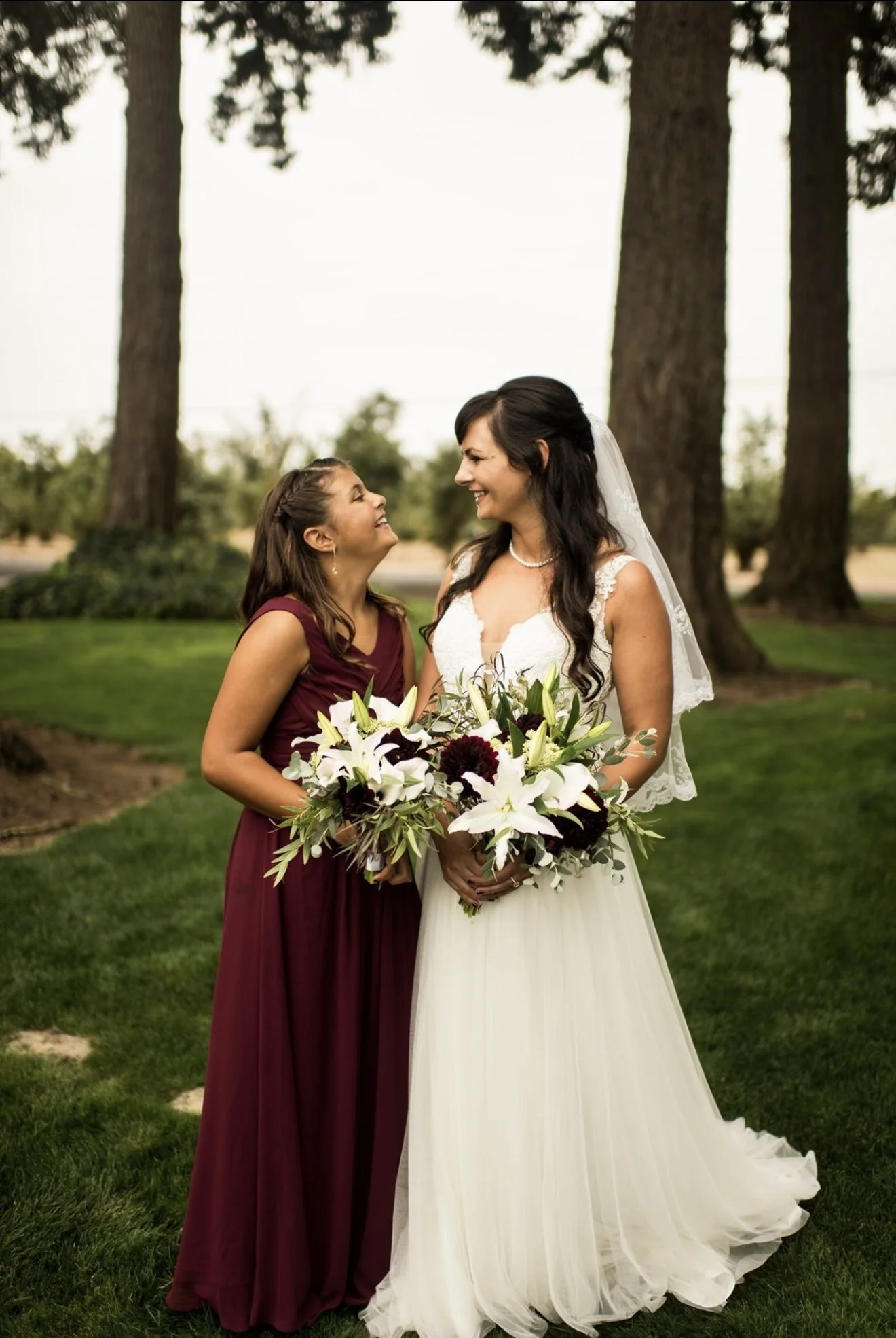 Professional makeup results bride & bridesmaid