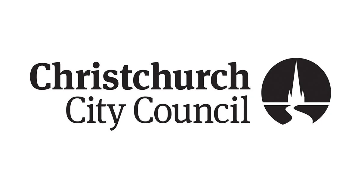 Logo of Christchurch City Council with stylized sailboats and water in a circle.