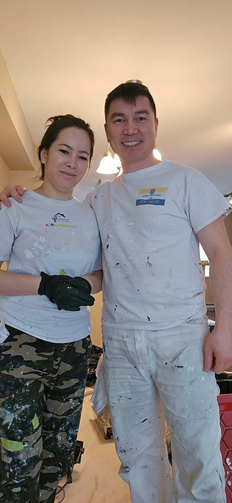 javid and khalida (azra painting founders on site))