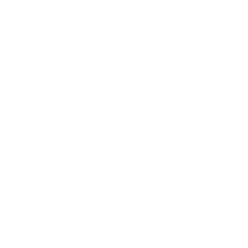 White outline of a plant with leaves on a black background.
